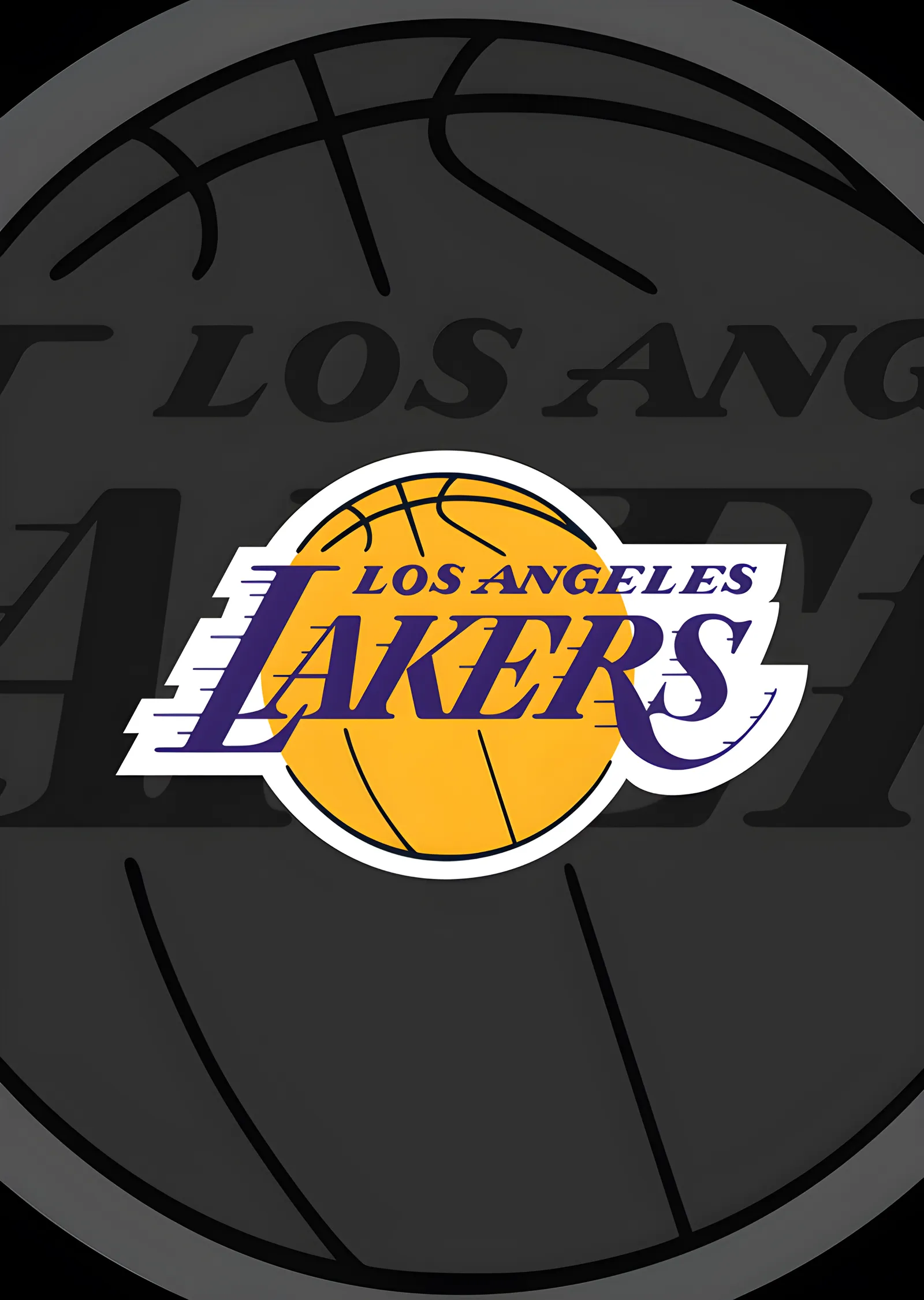 Los Angeles Lakers - Gri Amblem metal tablo