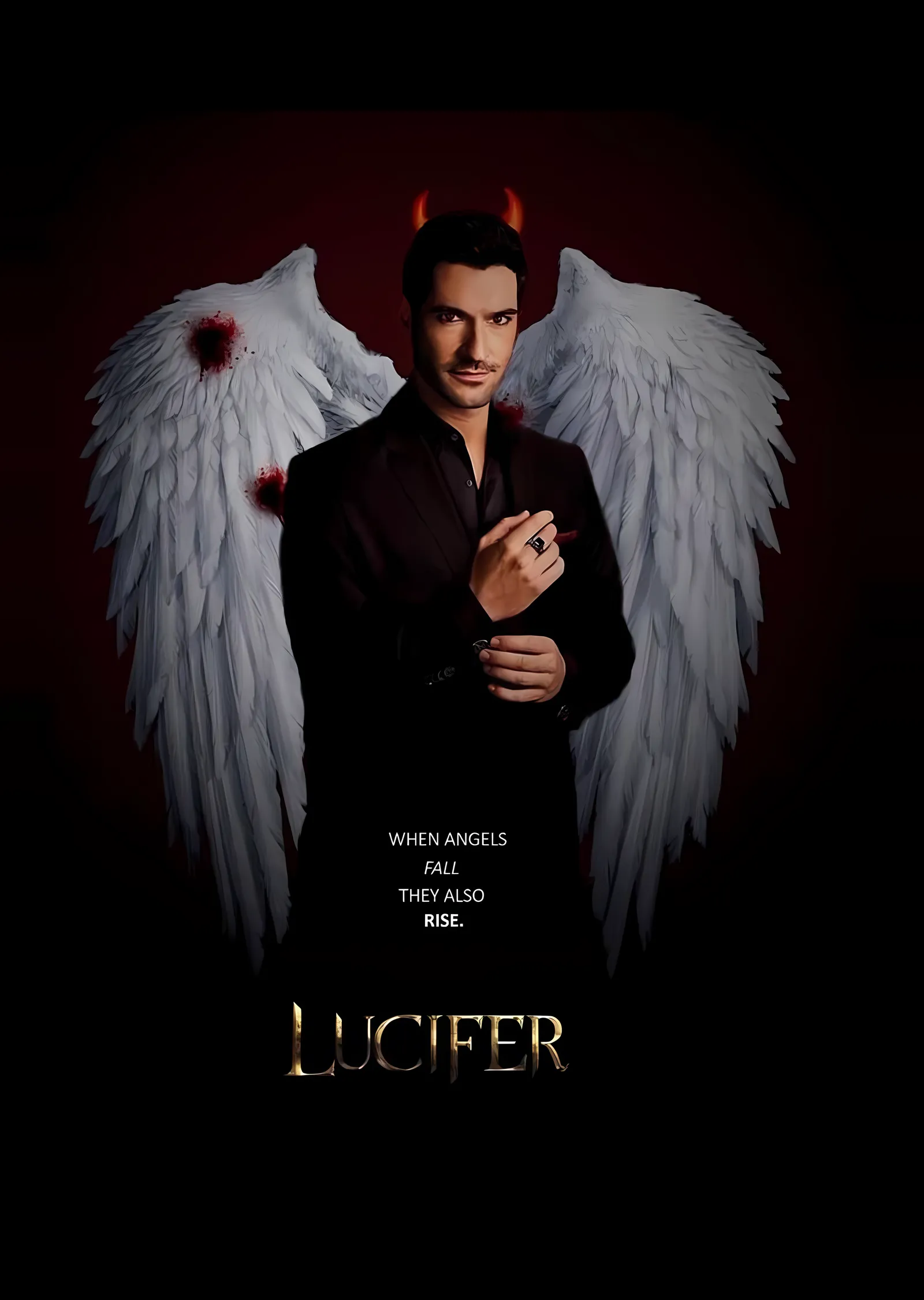 Lucifer: When Angels Fall They Also Rise metal tablo