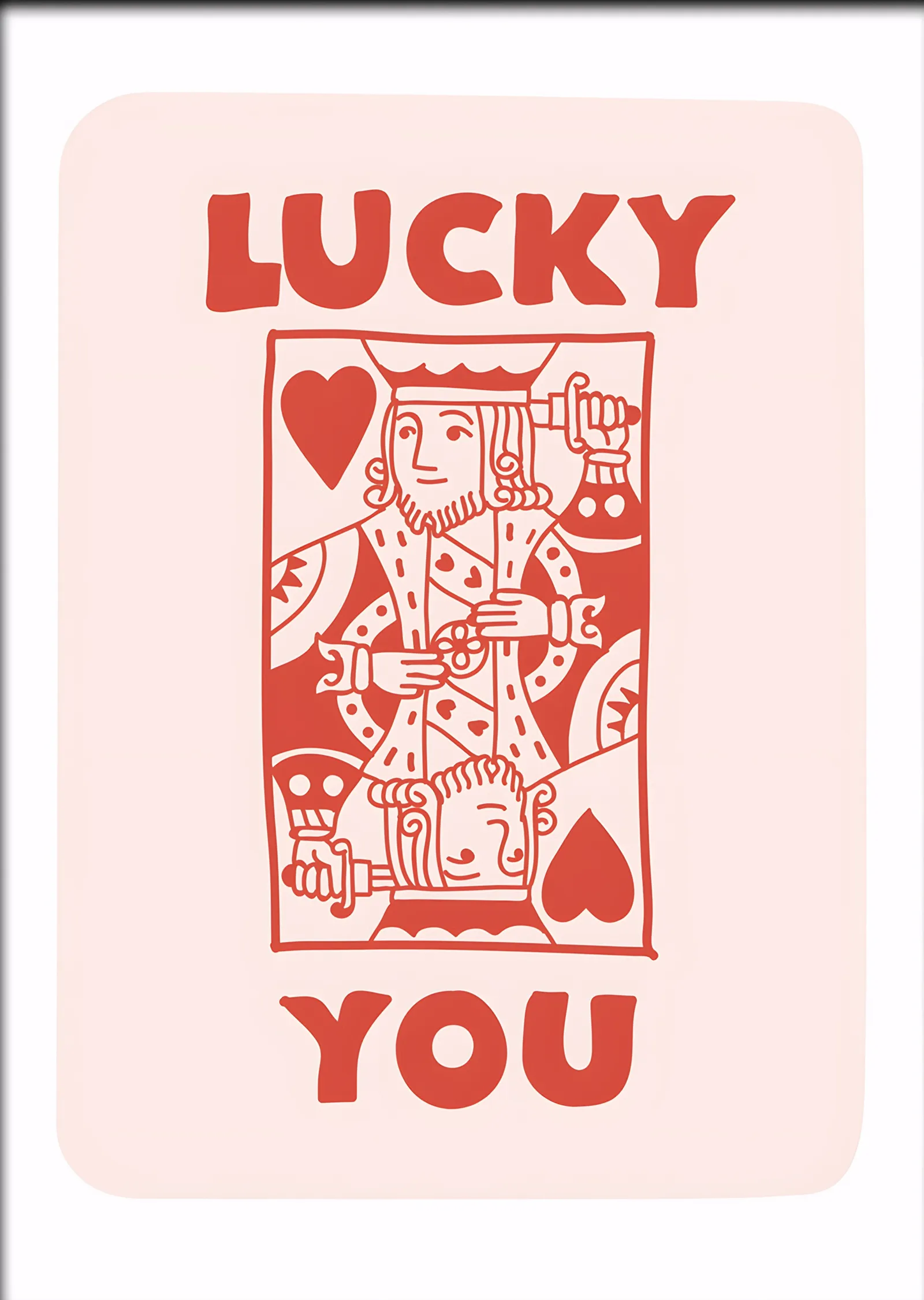 Lucky You Kupa Papazı metal tablo