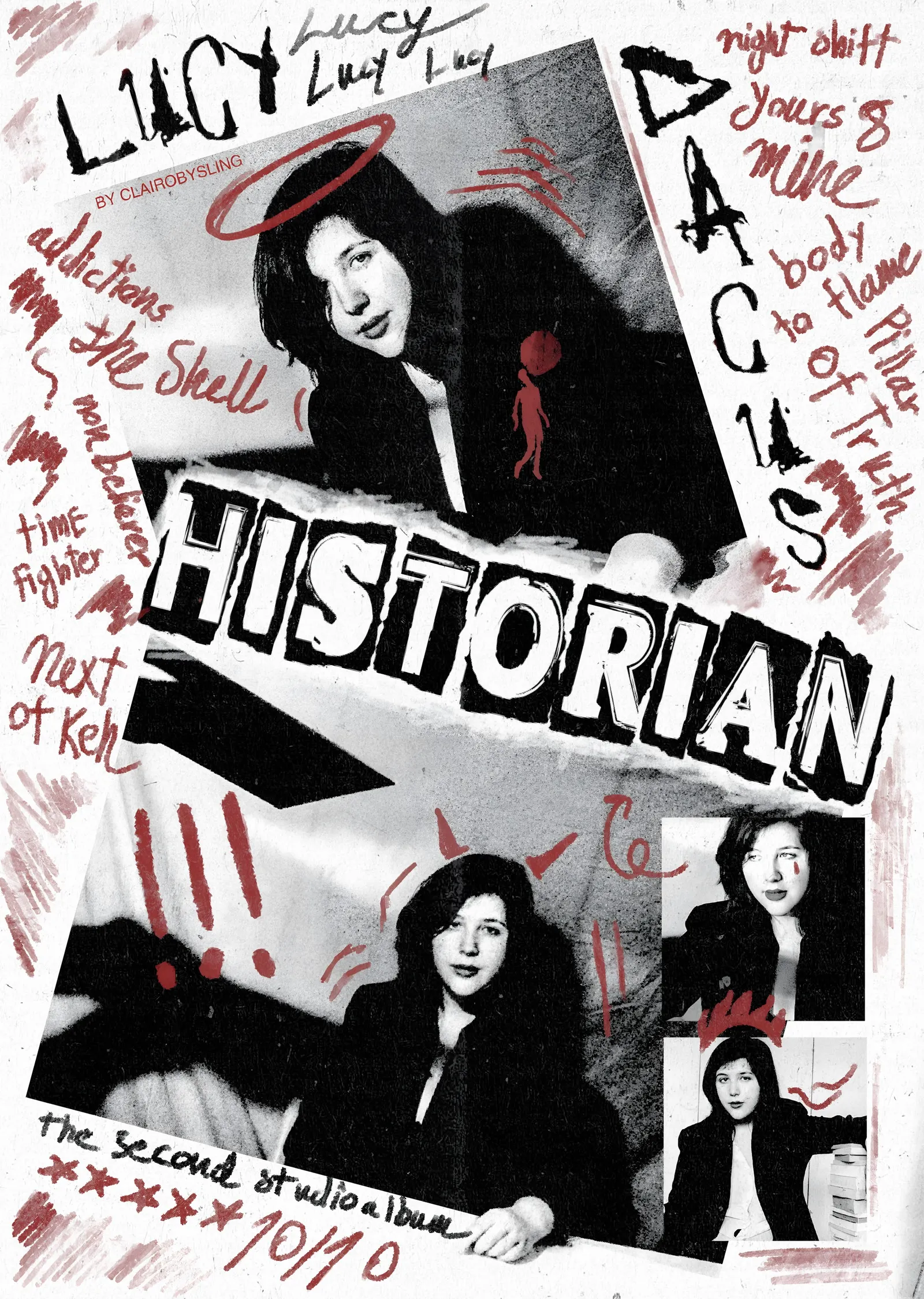 Lucy Dacus - Historian Kolaj Afişi metal tablo