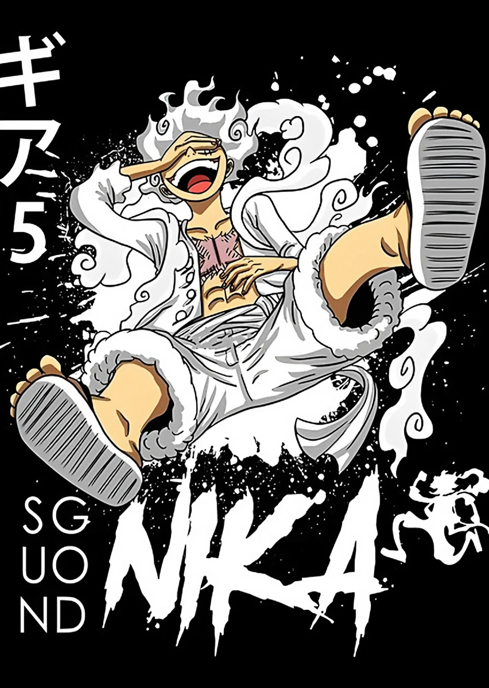 Luffy Gear 5 Nika metal tablo
