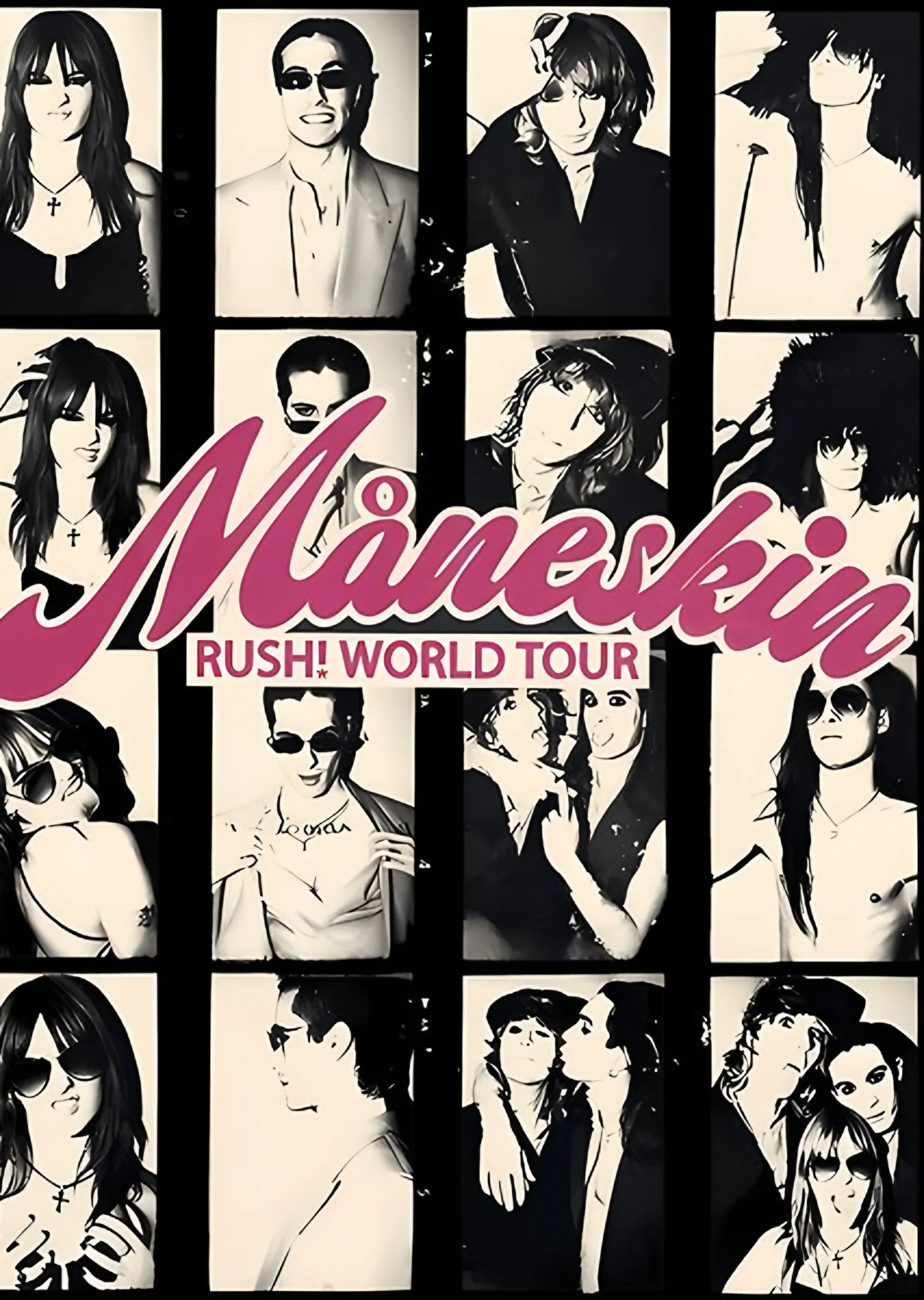 Måneskin - Rush! World Tour Izgarası metal tablo