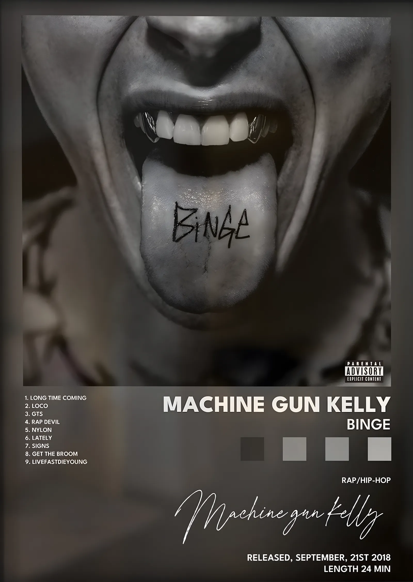 Machine Gun Kelly: Binge metal tablo