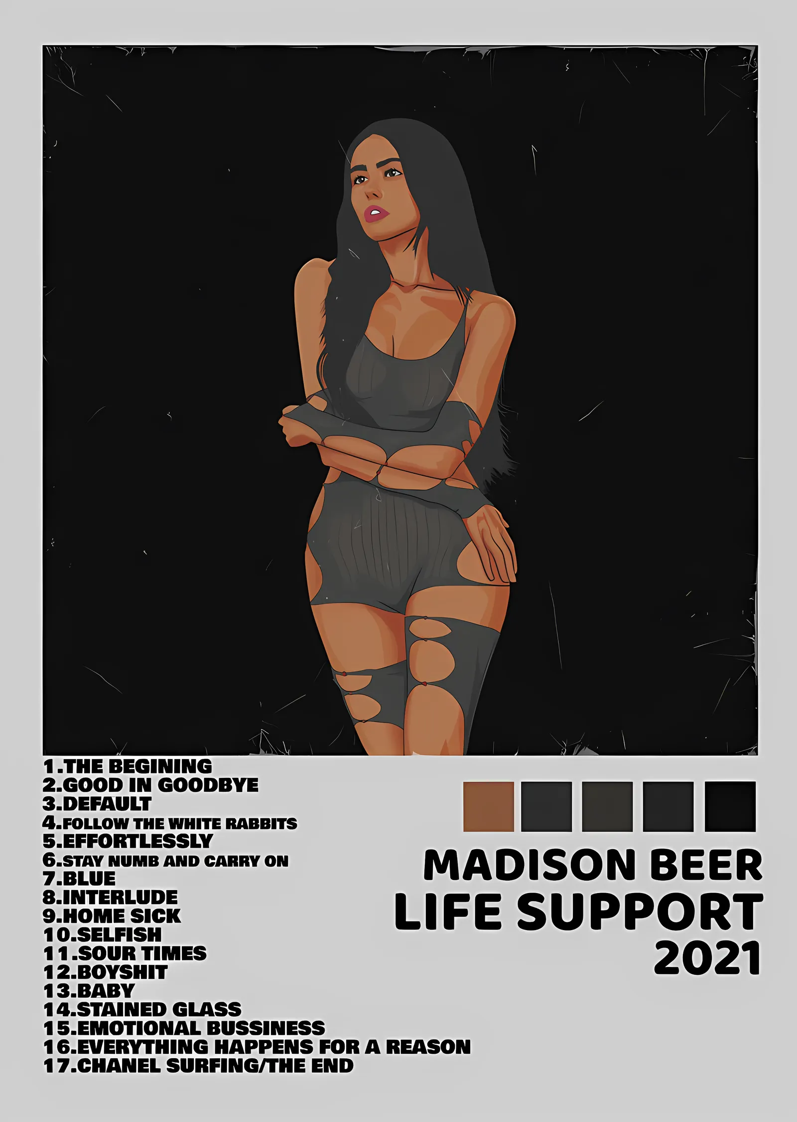Madison Beer: Life Support Albüm Afişi metal tablo