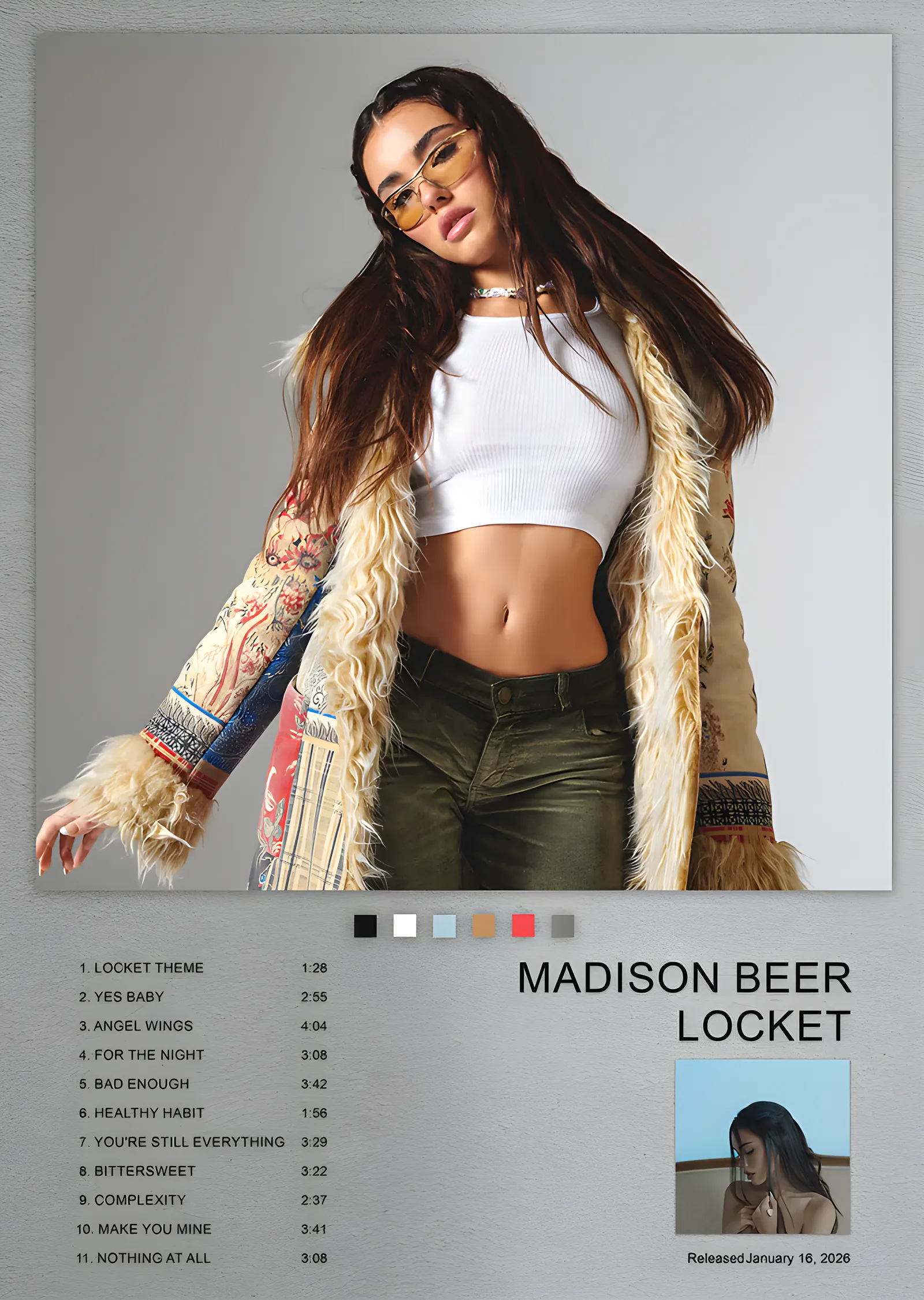 Madison Beer: Locket Albüm Künyesi metal tablo