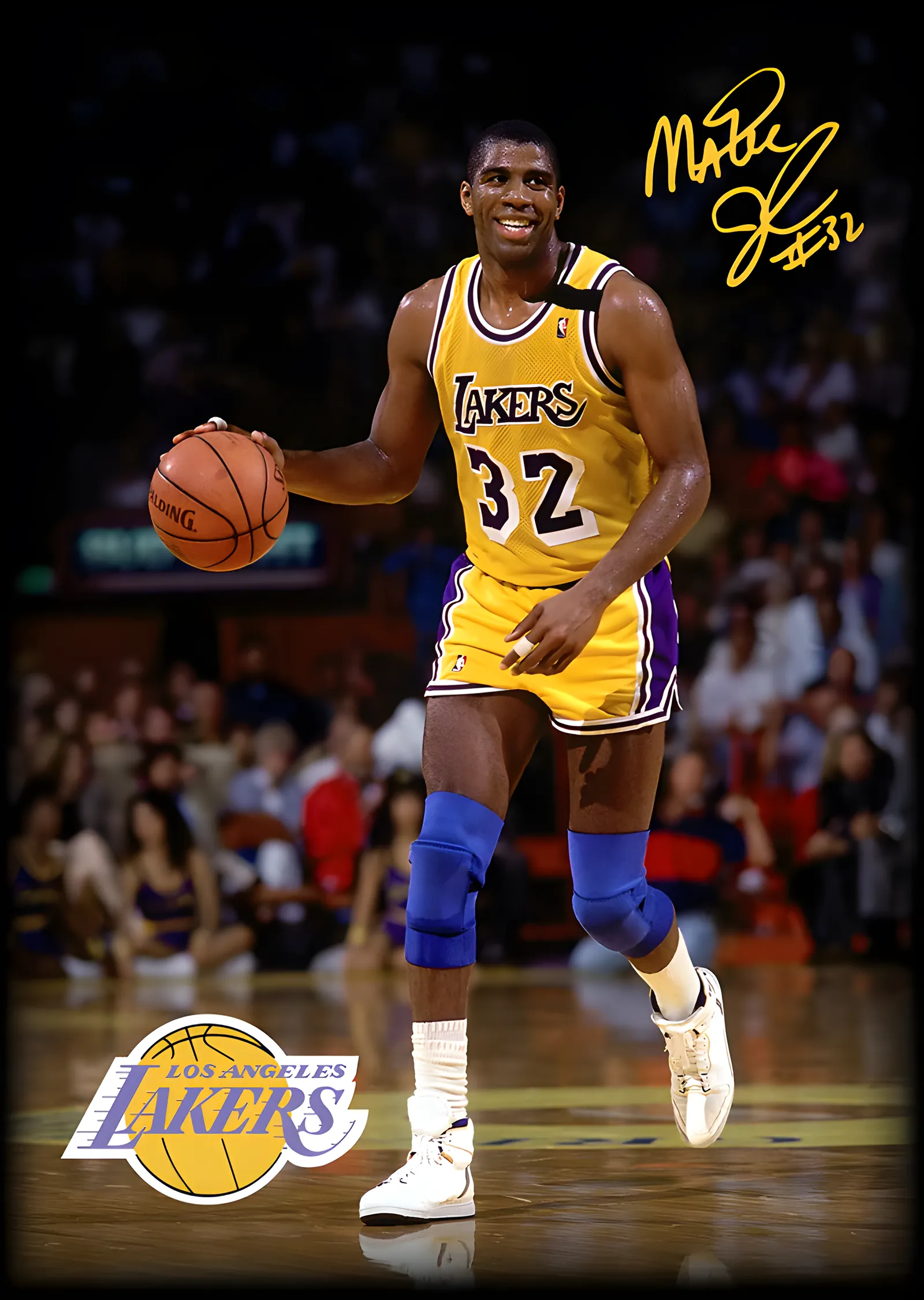 Magic Johnson - Lakers Hücumu metal tablo