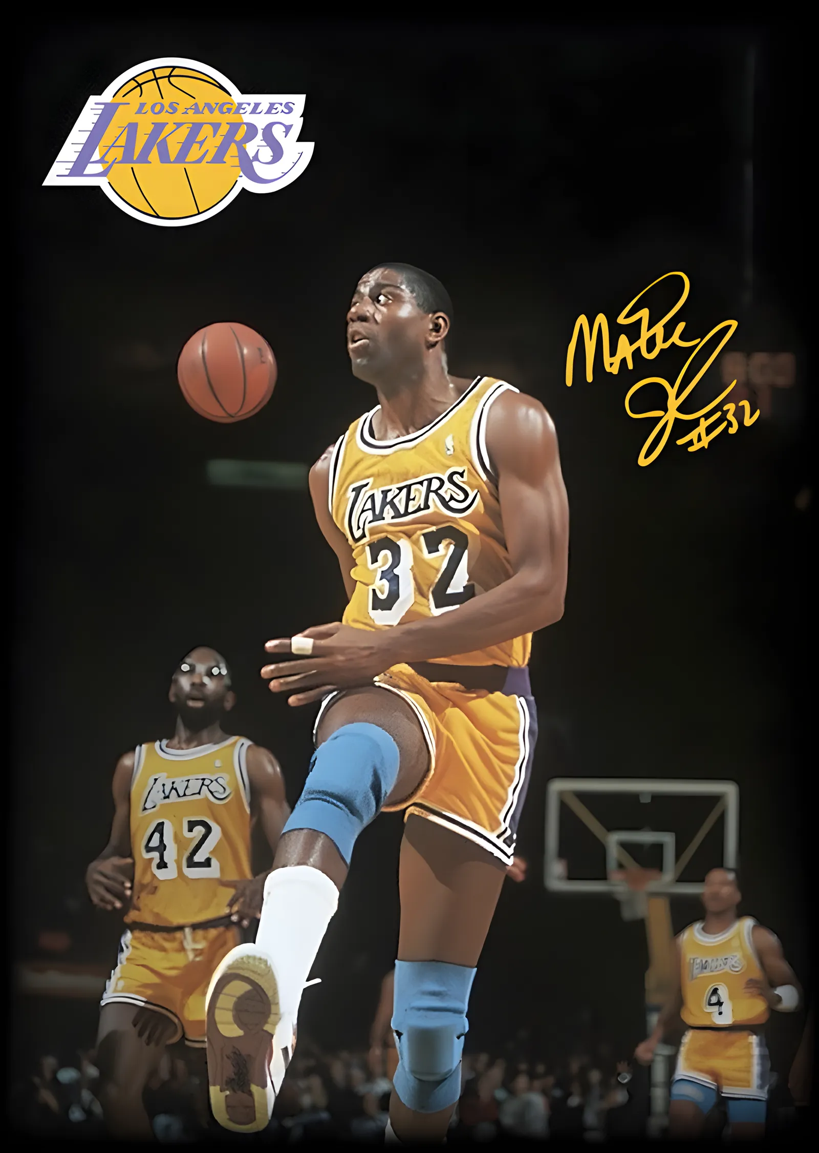 Magic Johnson - Showtime Lakers metal tablo