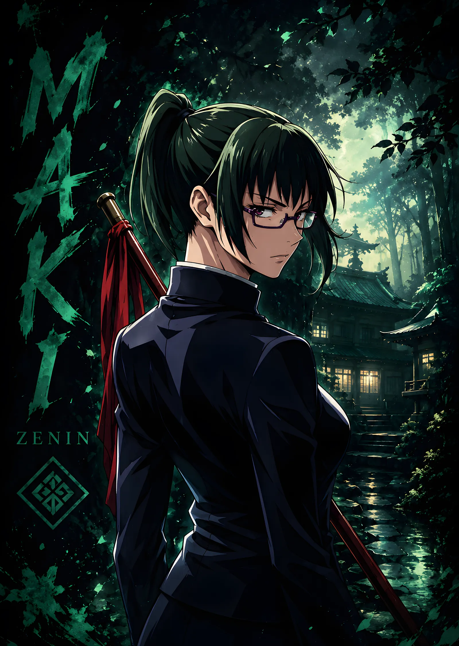 Maki Zenin - Orman metal tablo