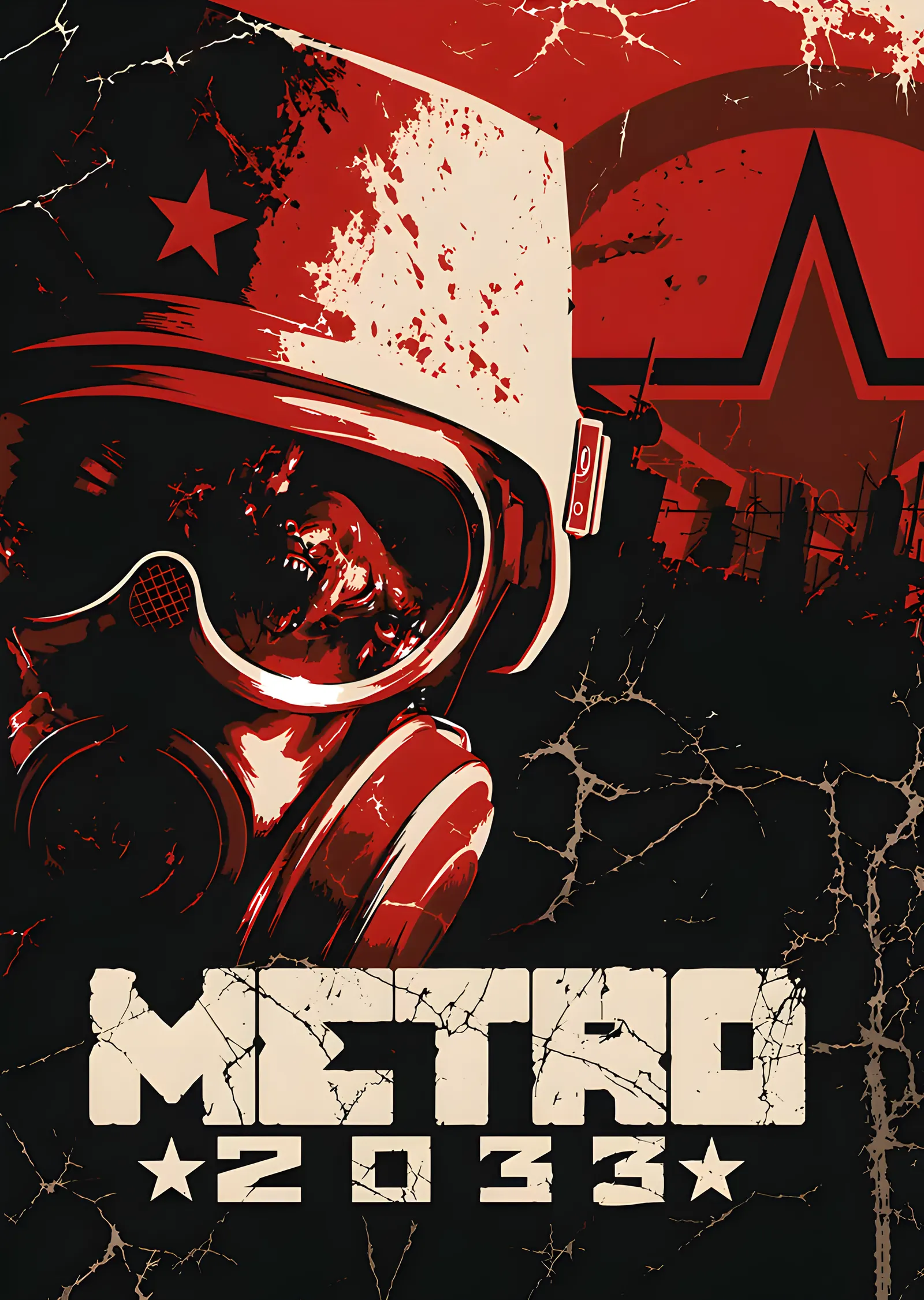 Metro 2033 - Gaz Maskeli Kask metal tablo