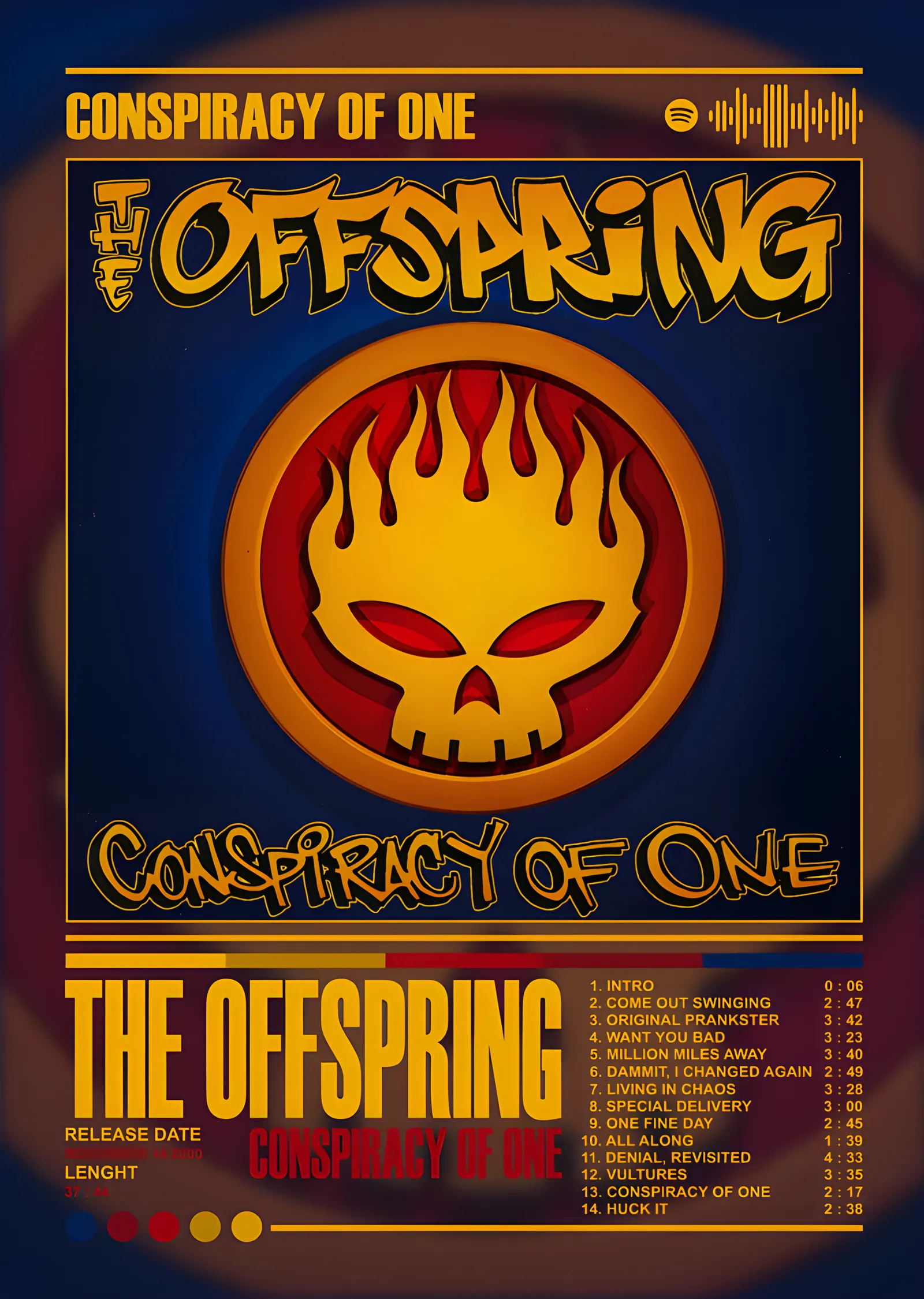 The Offspring - Conspiracy of One Künyesi metal tablo
