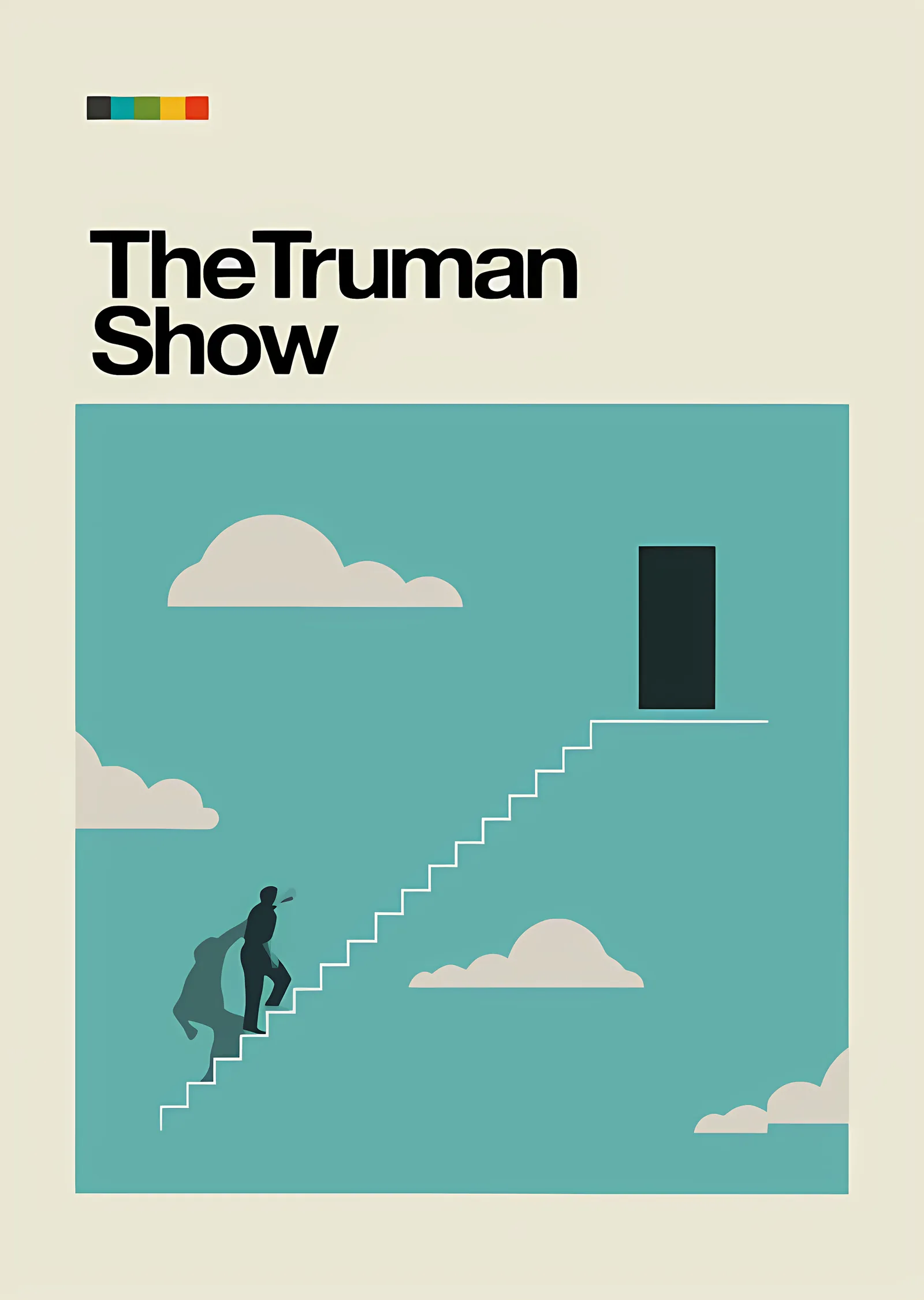 The Truman Show - Gökyüzüne Çıkan Merdiven metal tablo