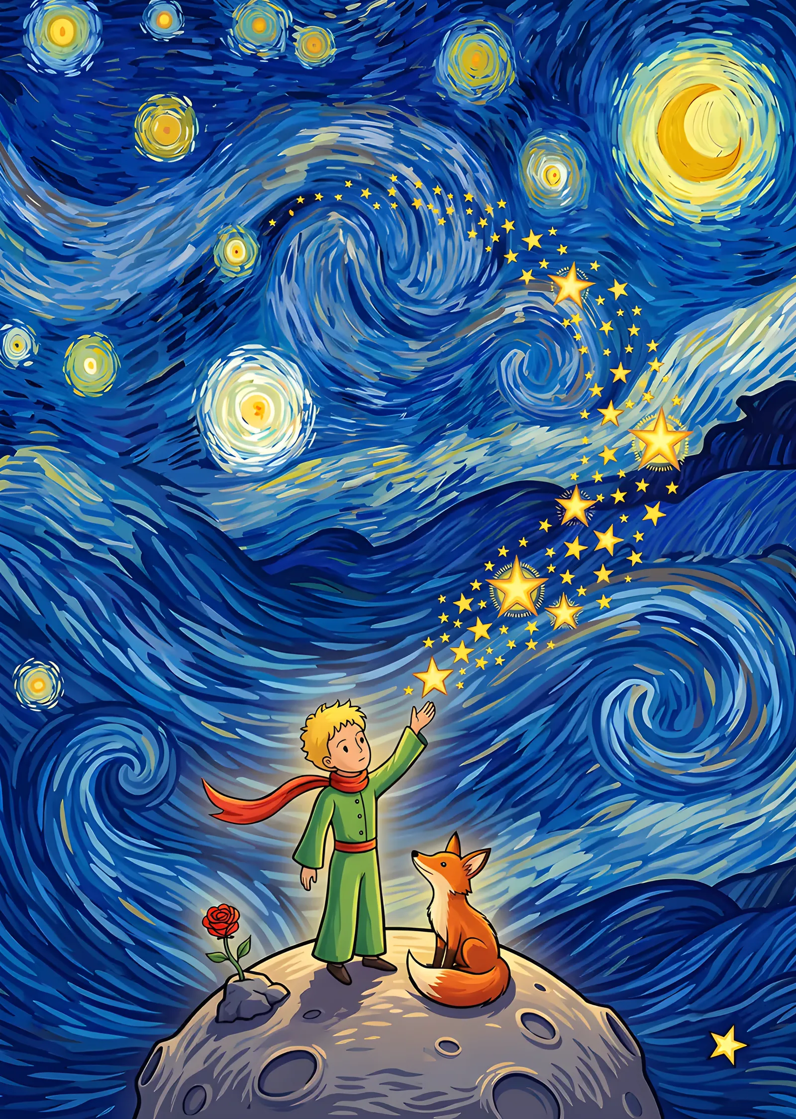 The Little Prince - Yıldız İzi metal tablo