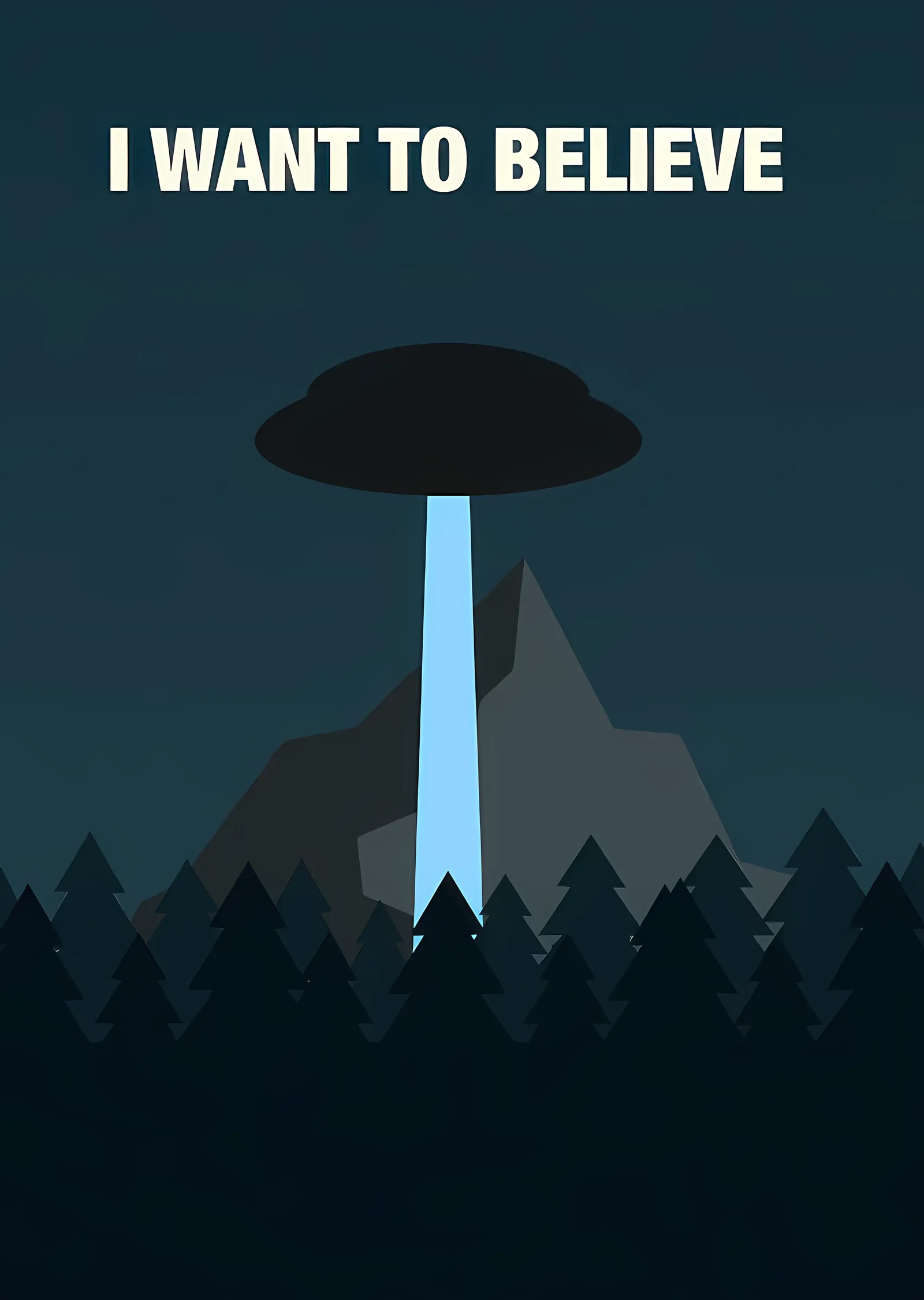 The X-Files - I Want To Believe metal tablo