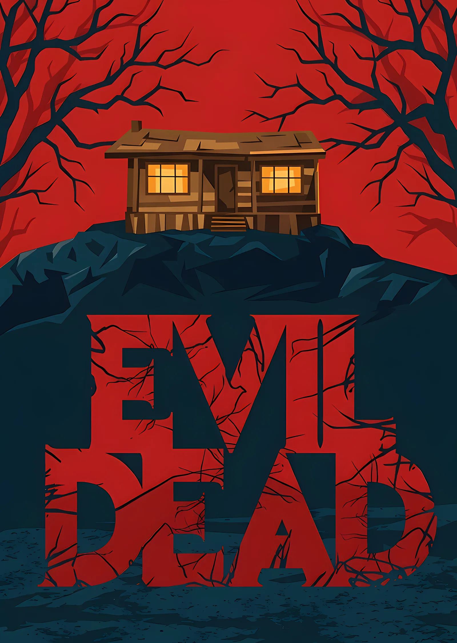 Evil Dead - Kızıl Gökyüzünde Kulübe metal tablo