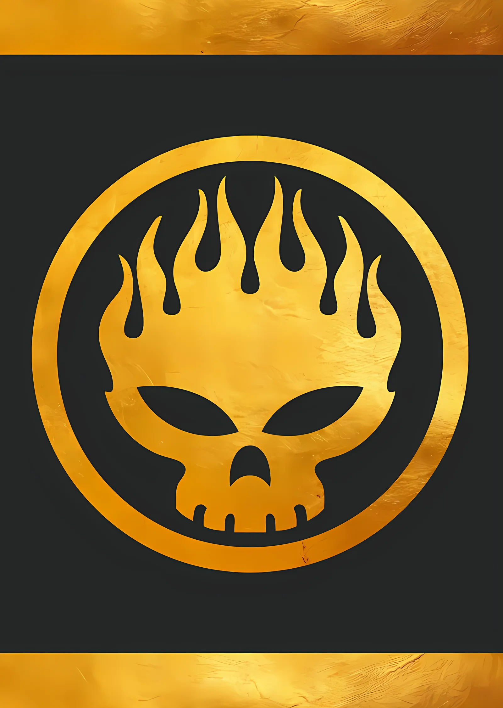 The Offspring - Altın Alevli Kuru Kafa metal tablo