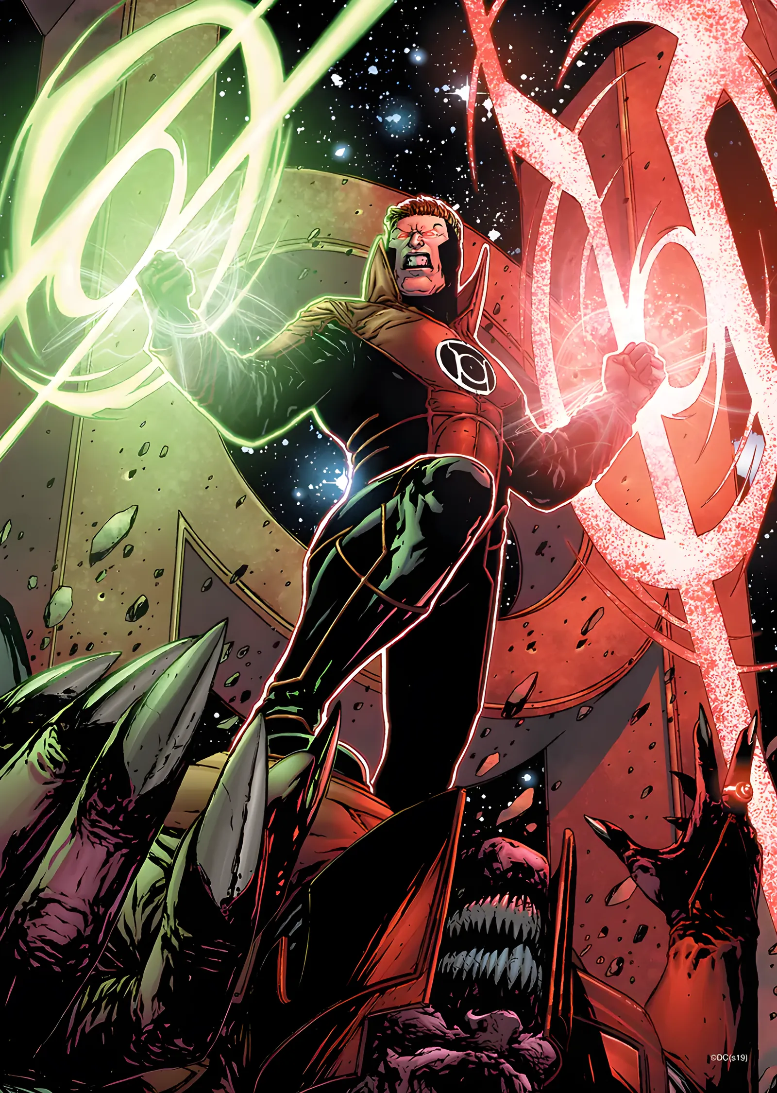 Yeşil Fener - Enerji Halkaları metal tablo