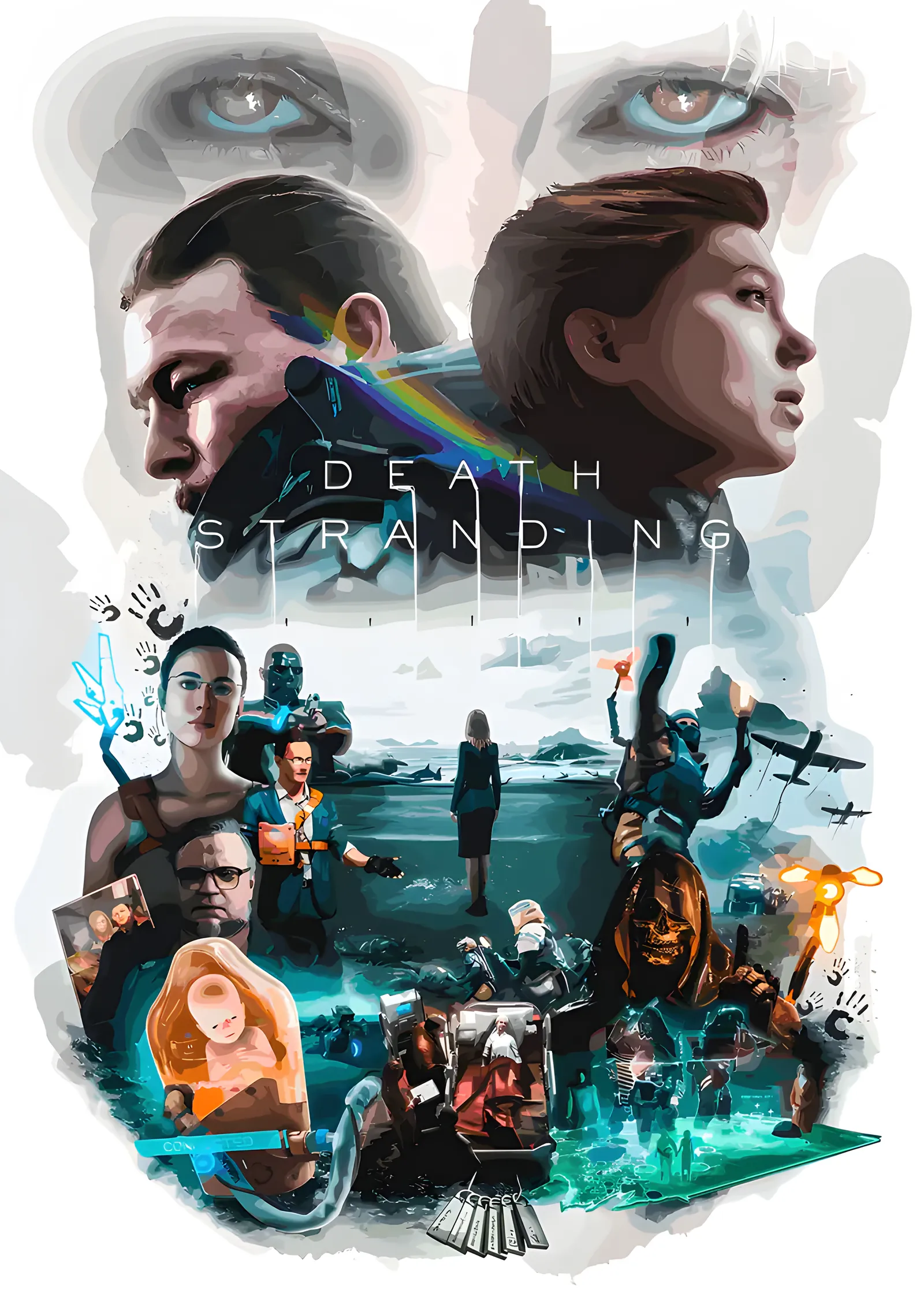 Death Stranding - Karakter Kolajı metal tablo