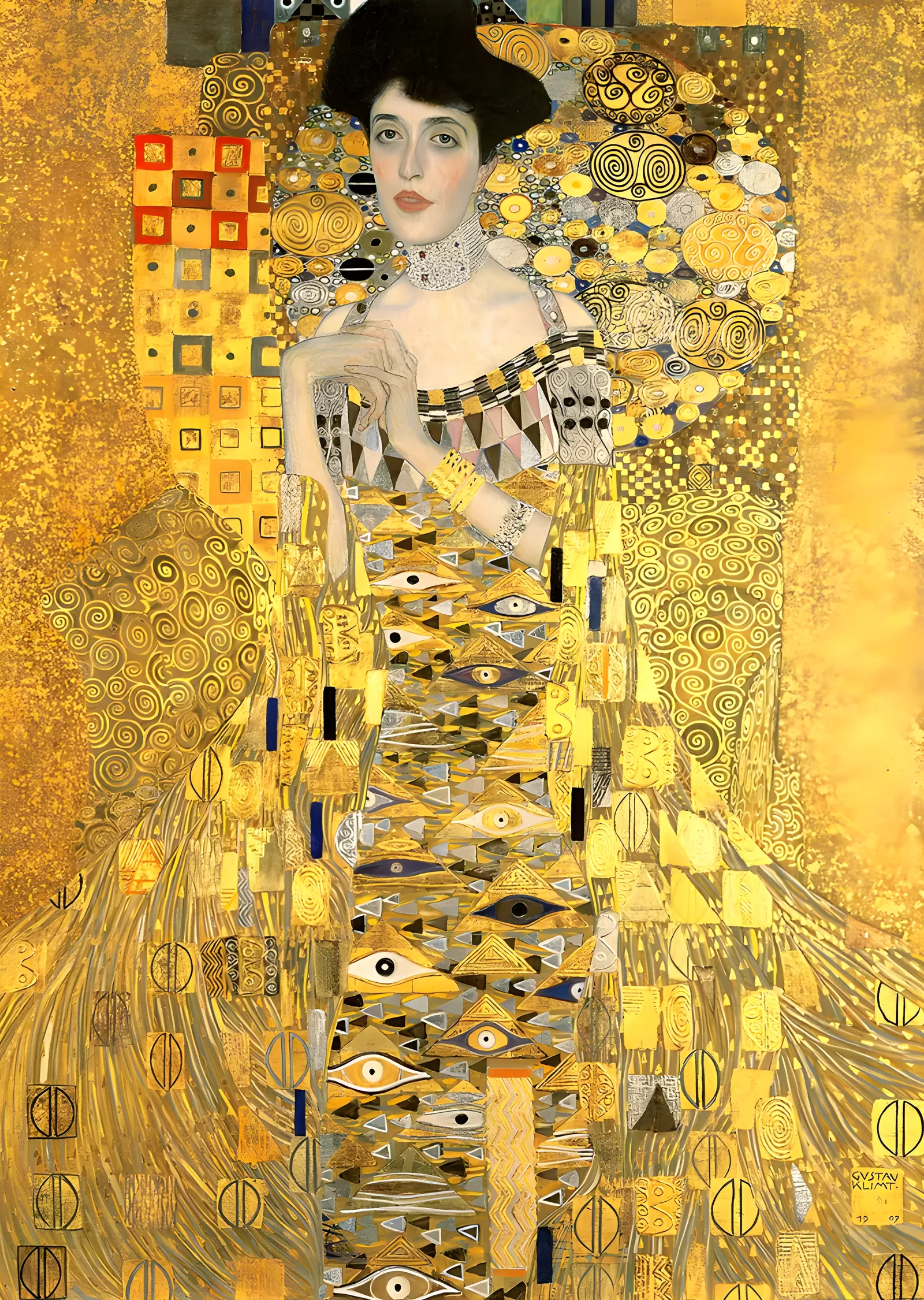 Gustav Klimt - Adele Bloch-Bauer I metal tablo