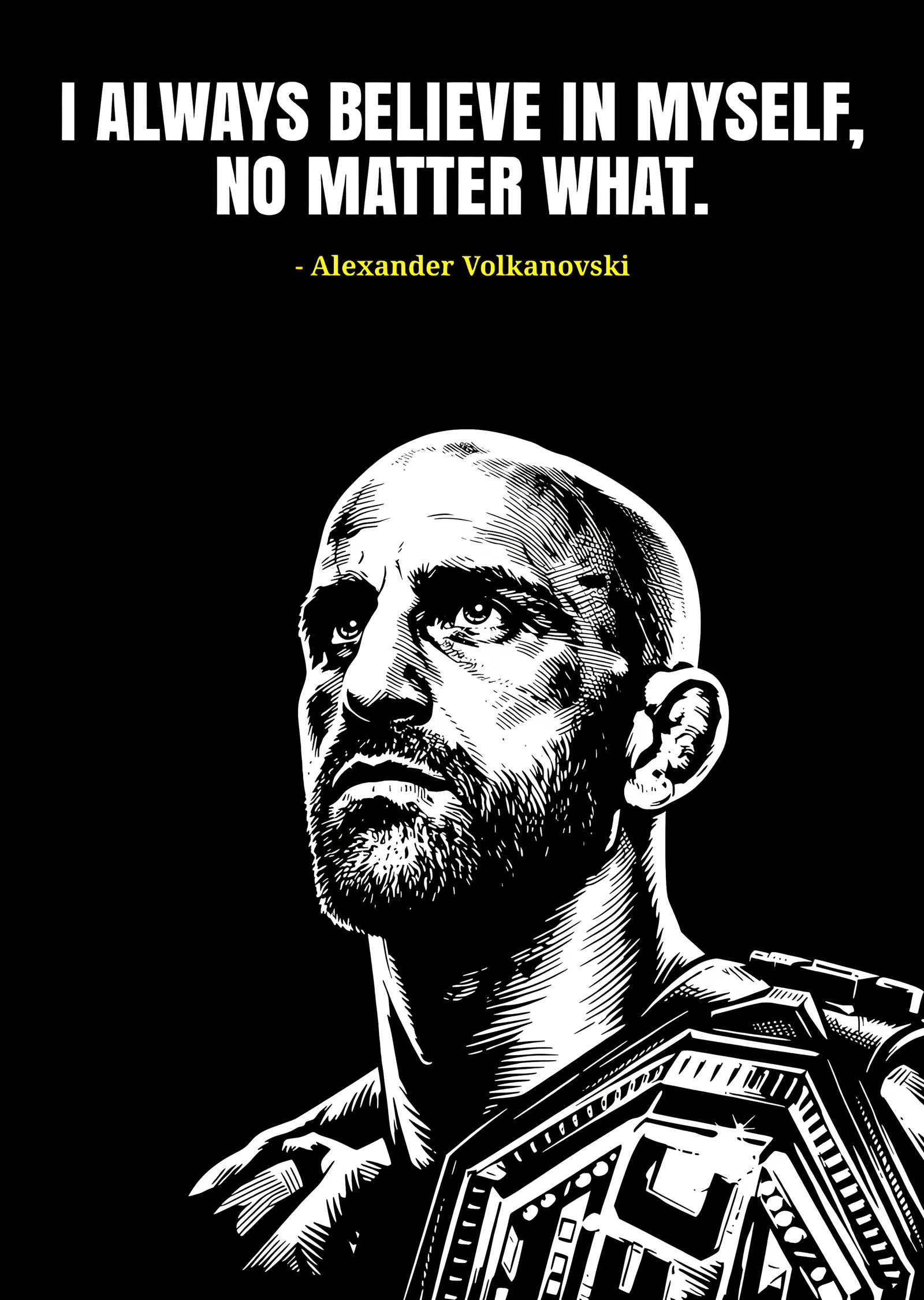 Alexander Volkanovski - Alıntı metal tablo