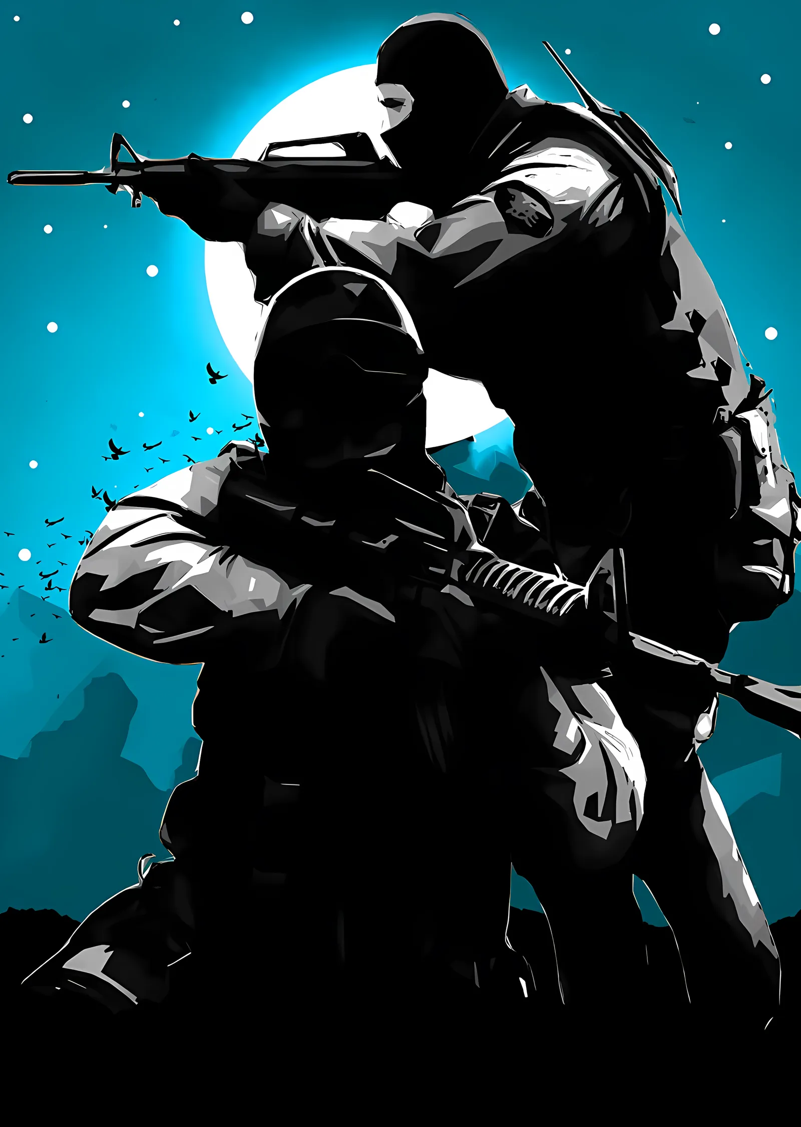 Counter-Strike - Ay Işığında Operatörler metal tablo