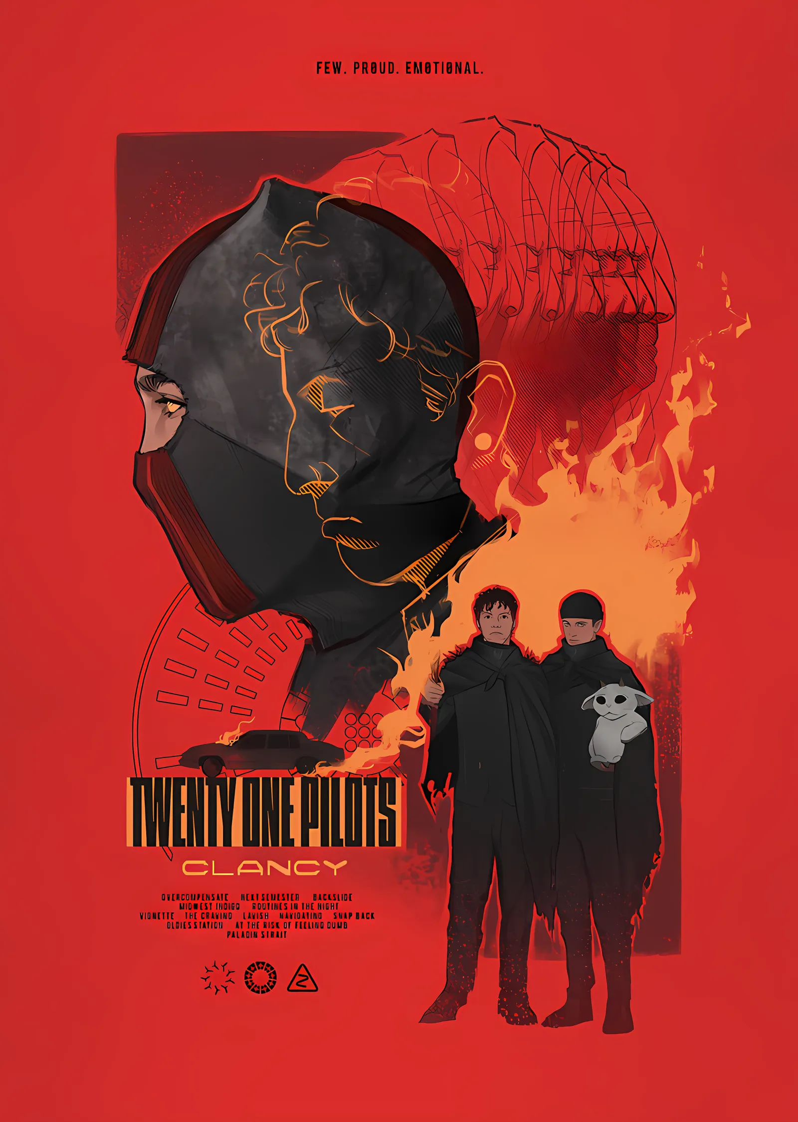Twenty One Pilots - Clancy Afişi metal tablo