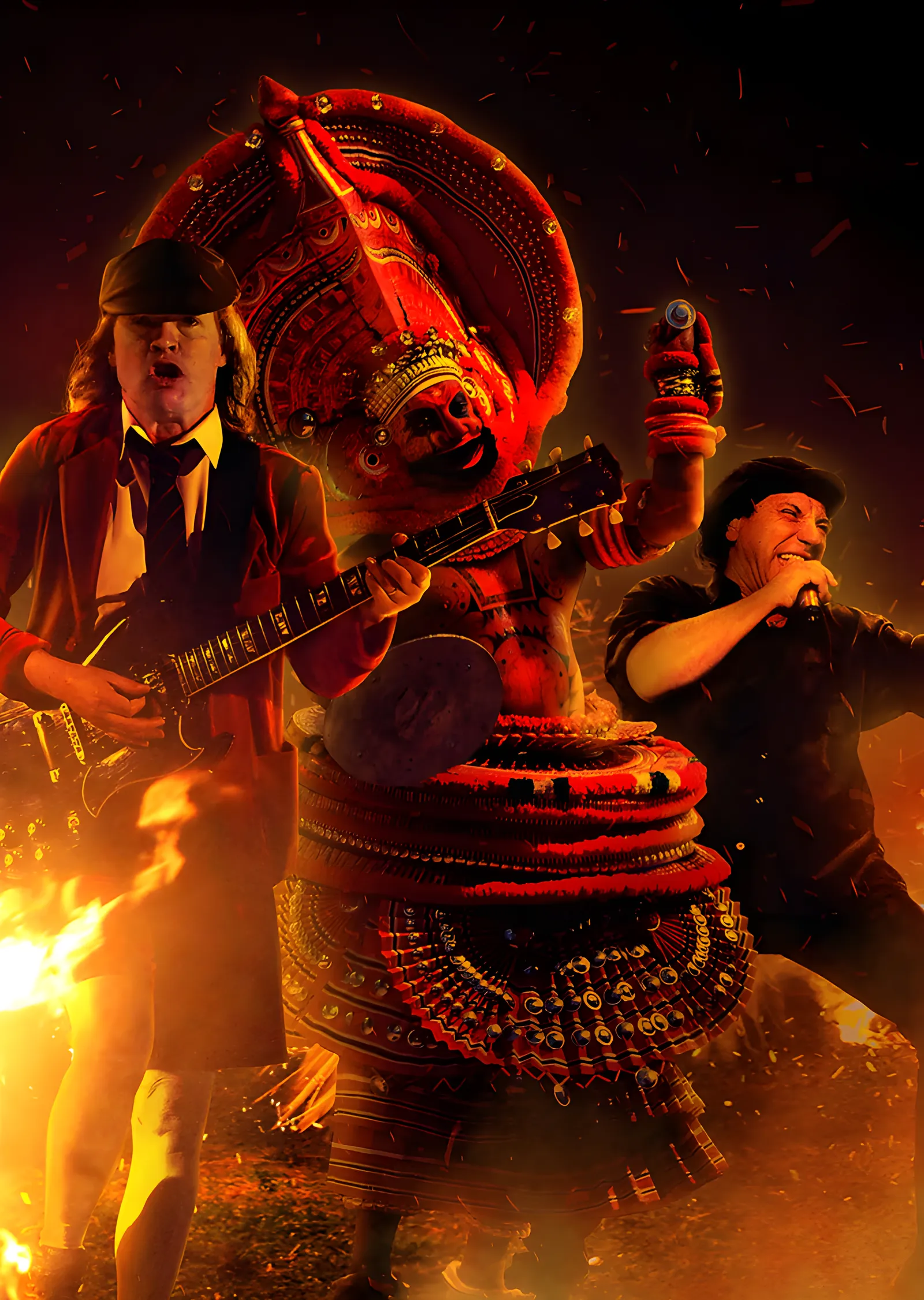 AC/DC - Ateşli Sahne Karesi metal tablo
