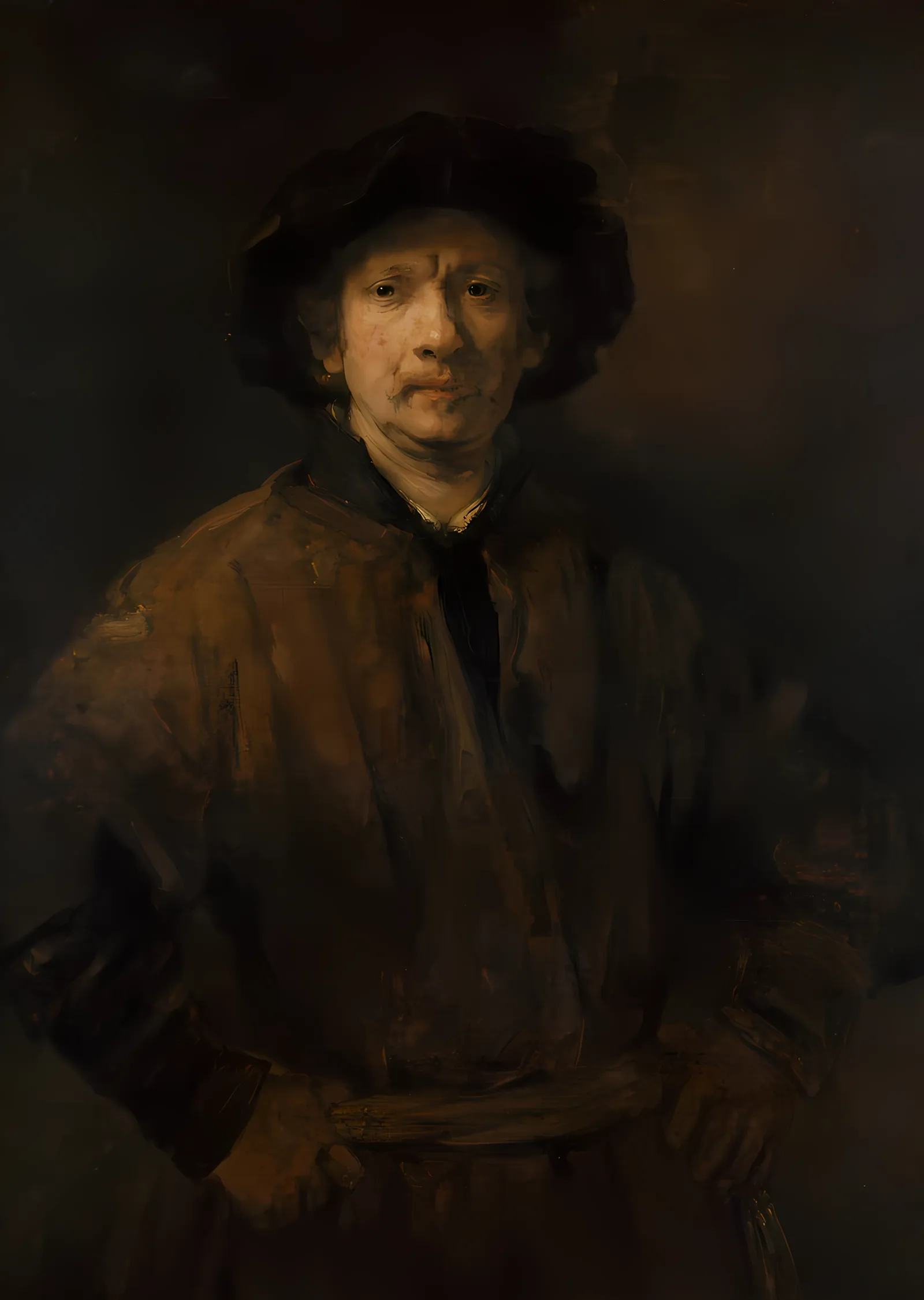Rembrandt Otoportresi - 1652 metal tablo