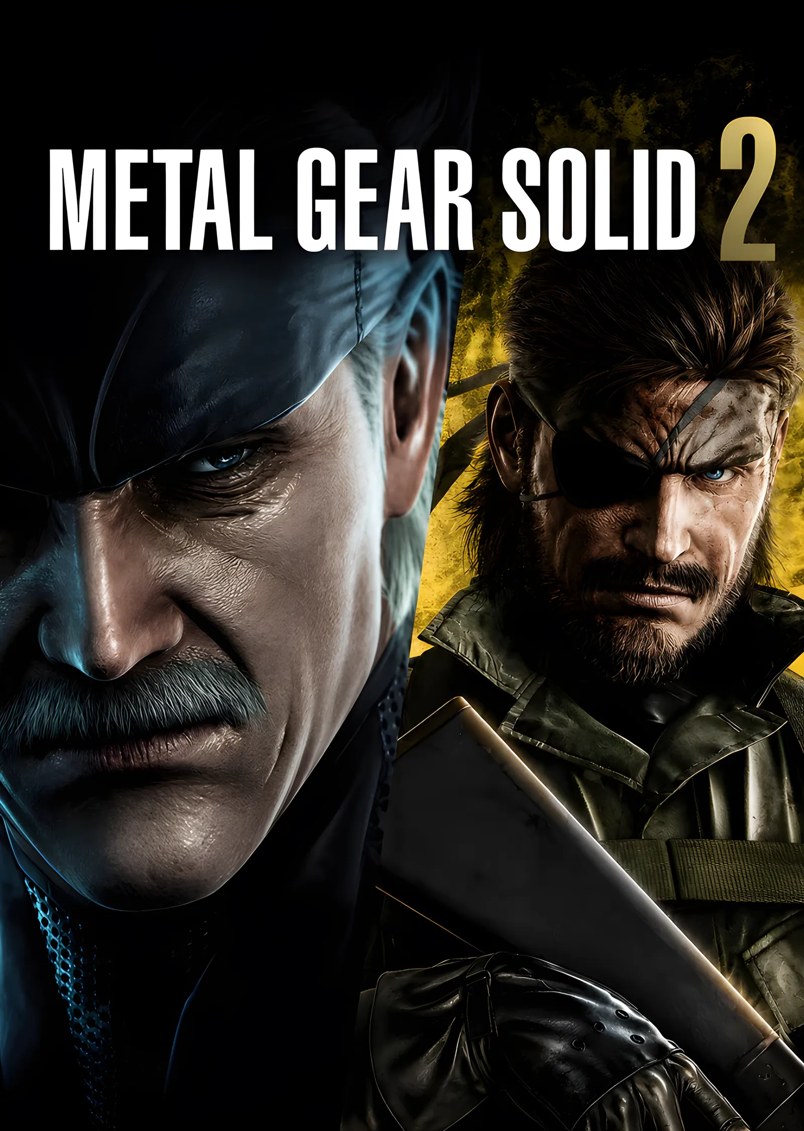 Metal Gear Solid 2 - Snake ve Big Boss metal tablo