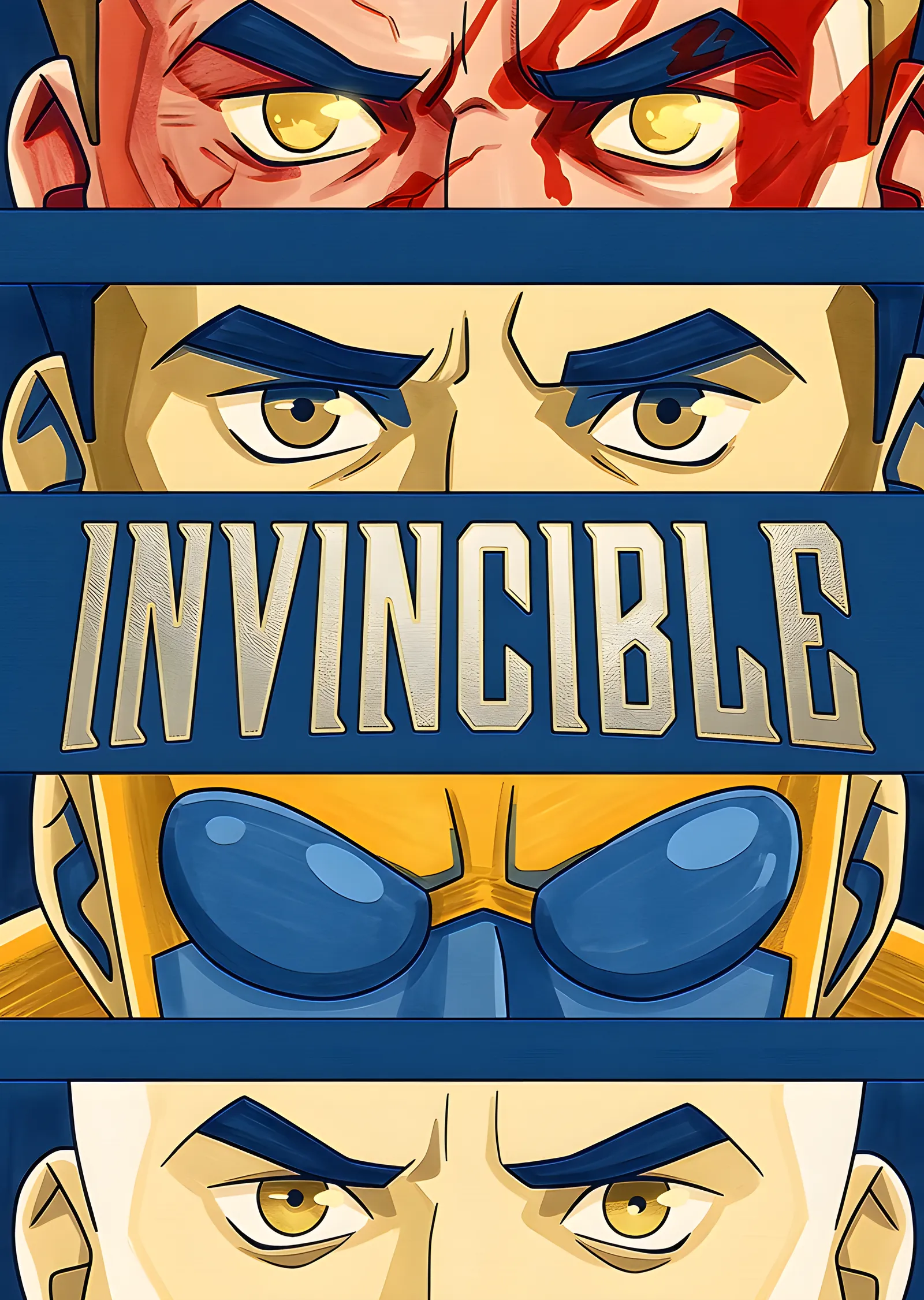 Invincible - Karakter Gözleri Şeridi metal tablo