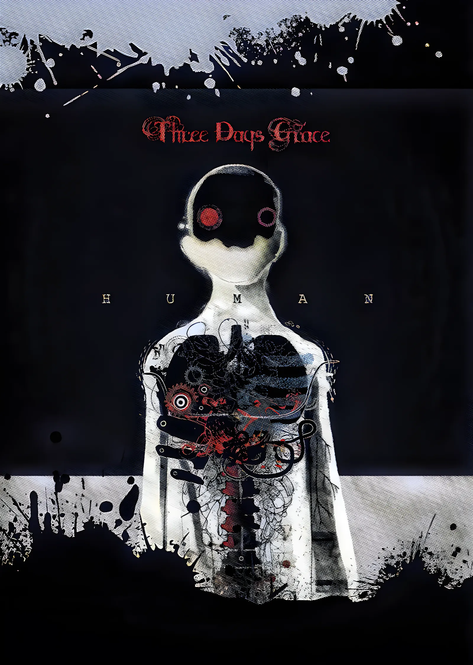 Three Days Grace - Human metal tablo
