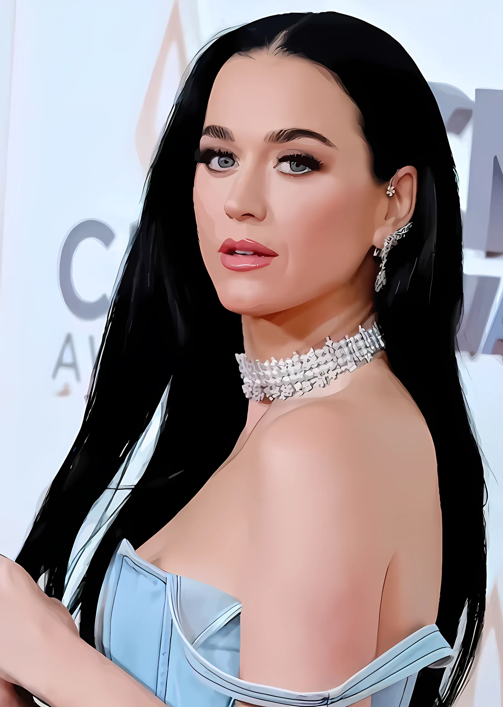 Katy Perry: Kırmızı Halı metal tablo