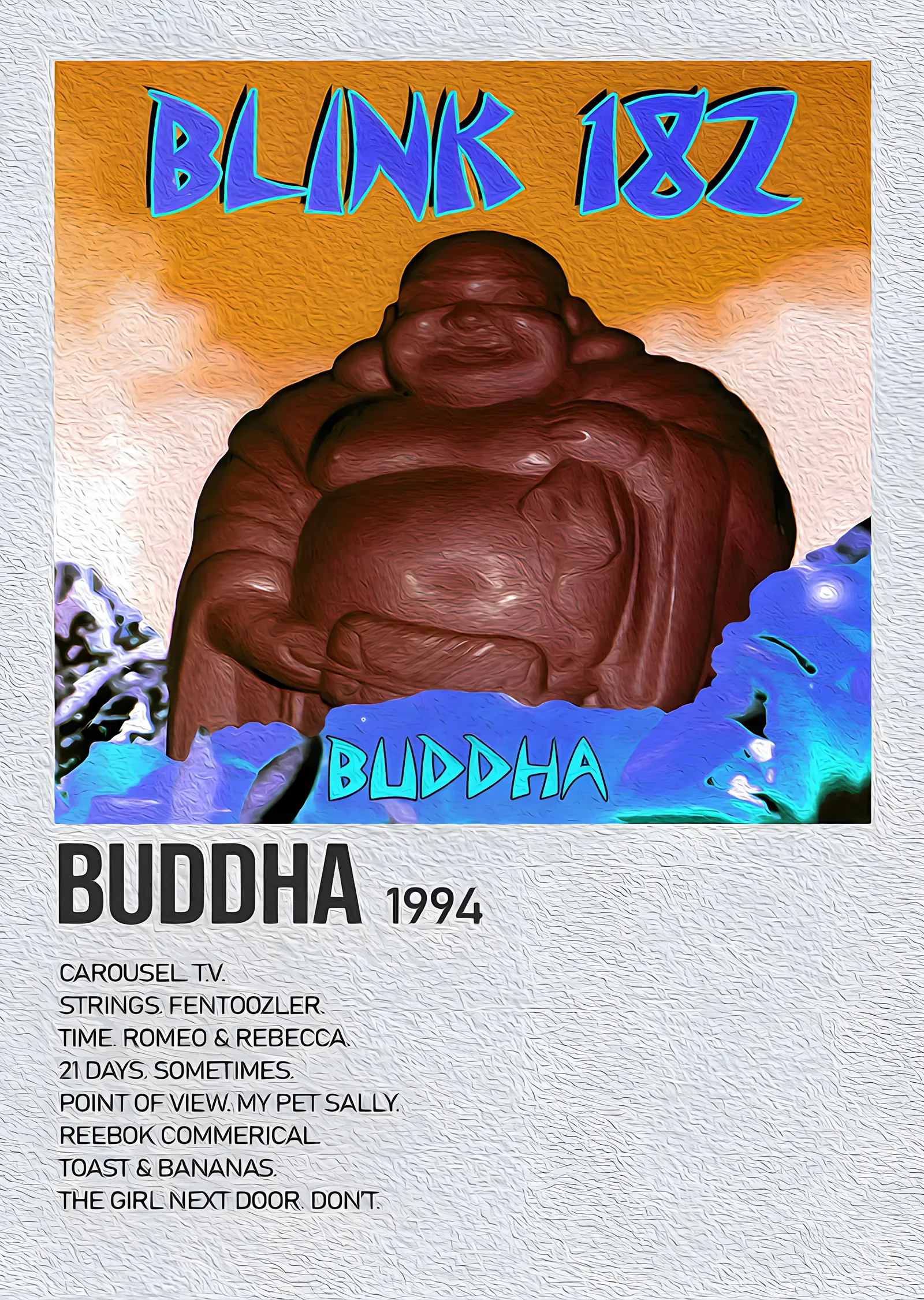 Blink-182 - Buddha 1994 Albüm Künyesi metal tablo