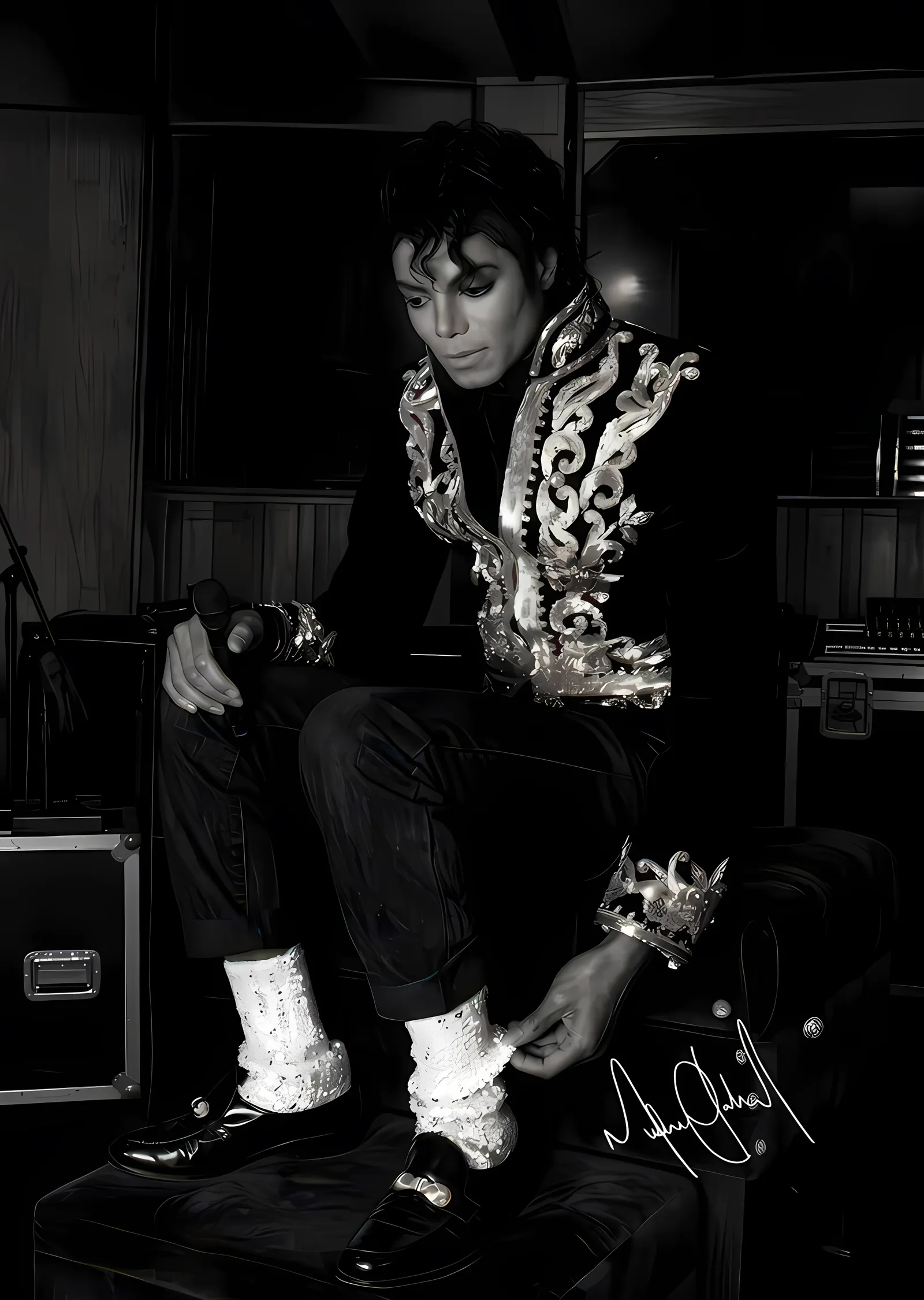 Michael Jackson - Sahne Arkasında metal tablo