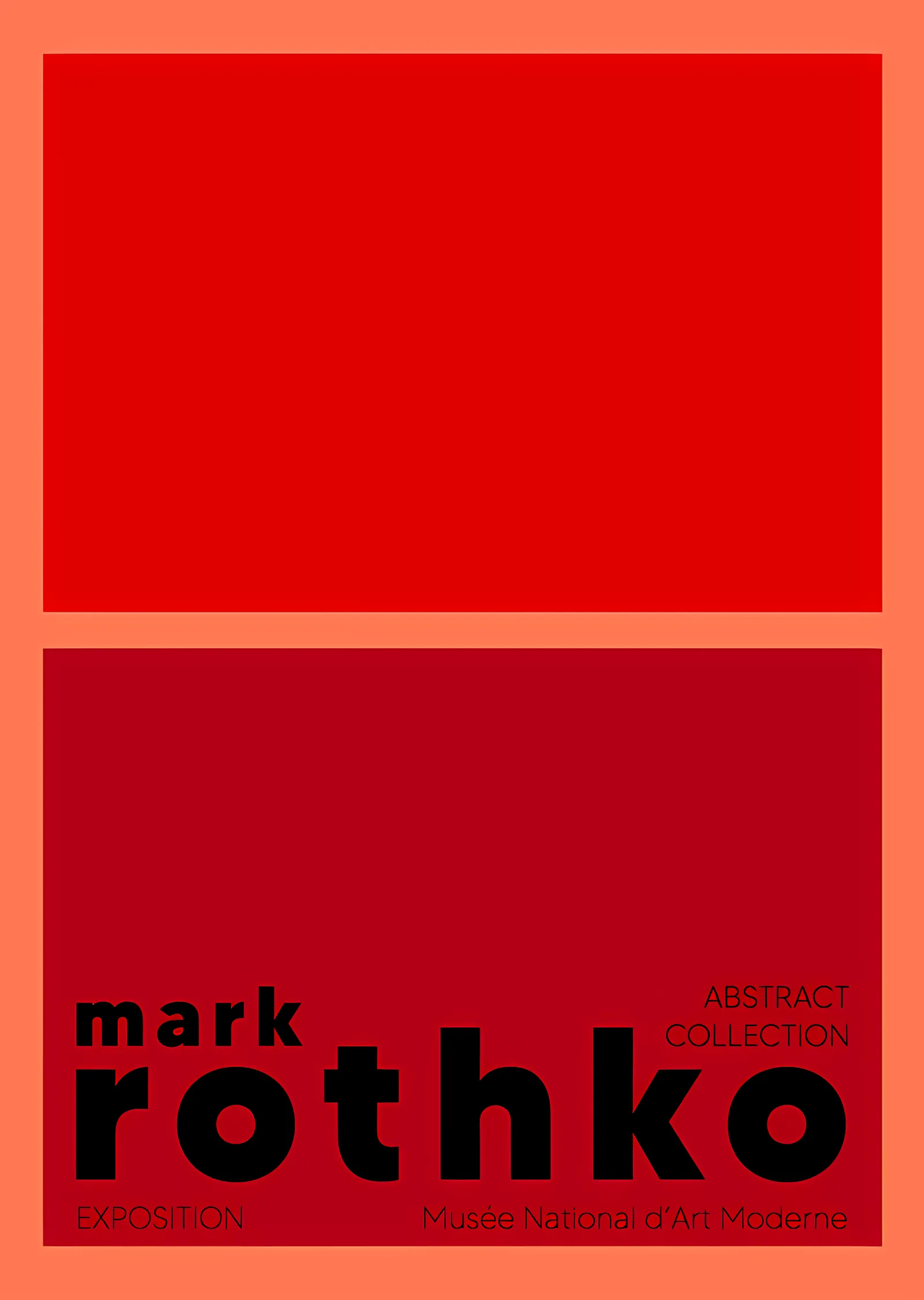 Mark Rothko - Kırmızı Sergi Afişi metal tablo