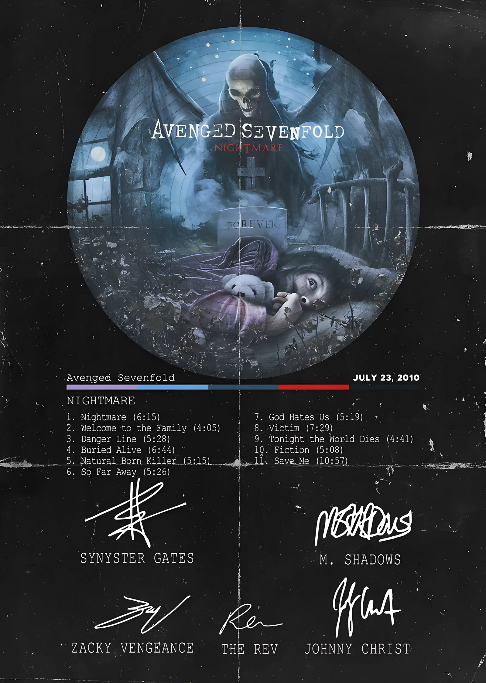 Avenged Sevenfold - Nightmare metal tablo