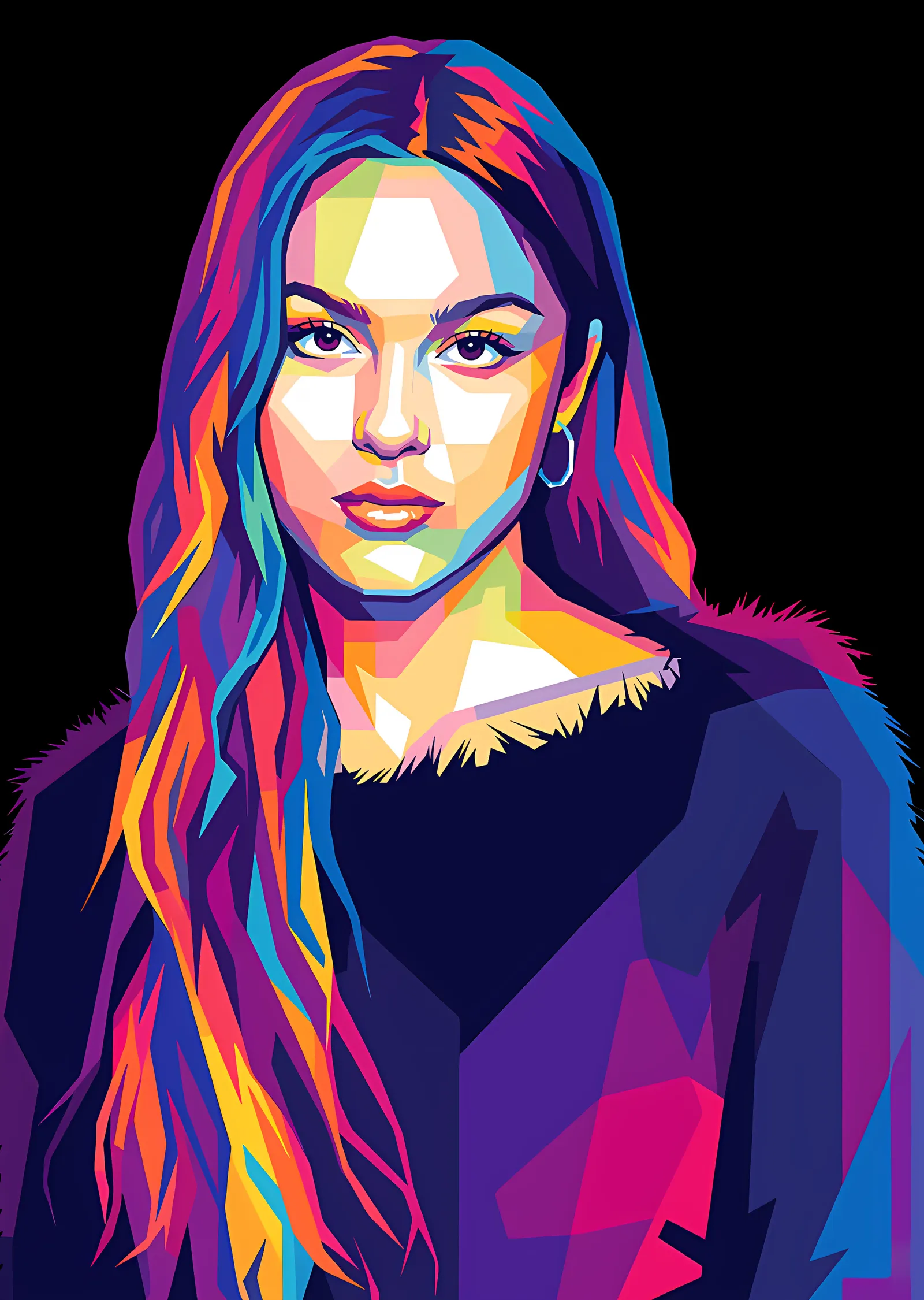 Olivia Rodrigo - Mor Pop Art metal tablo