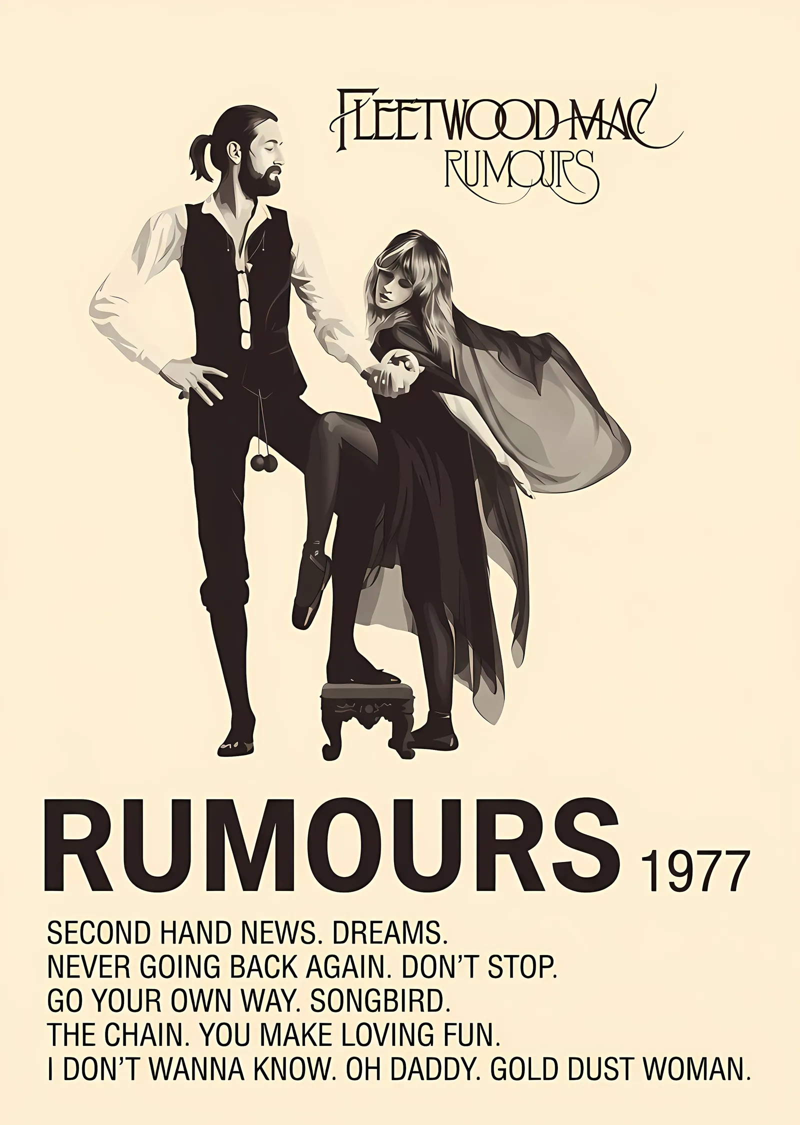 Fleetwood Mac - Rumours metal tablo