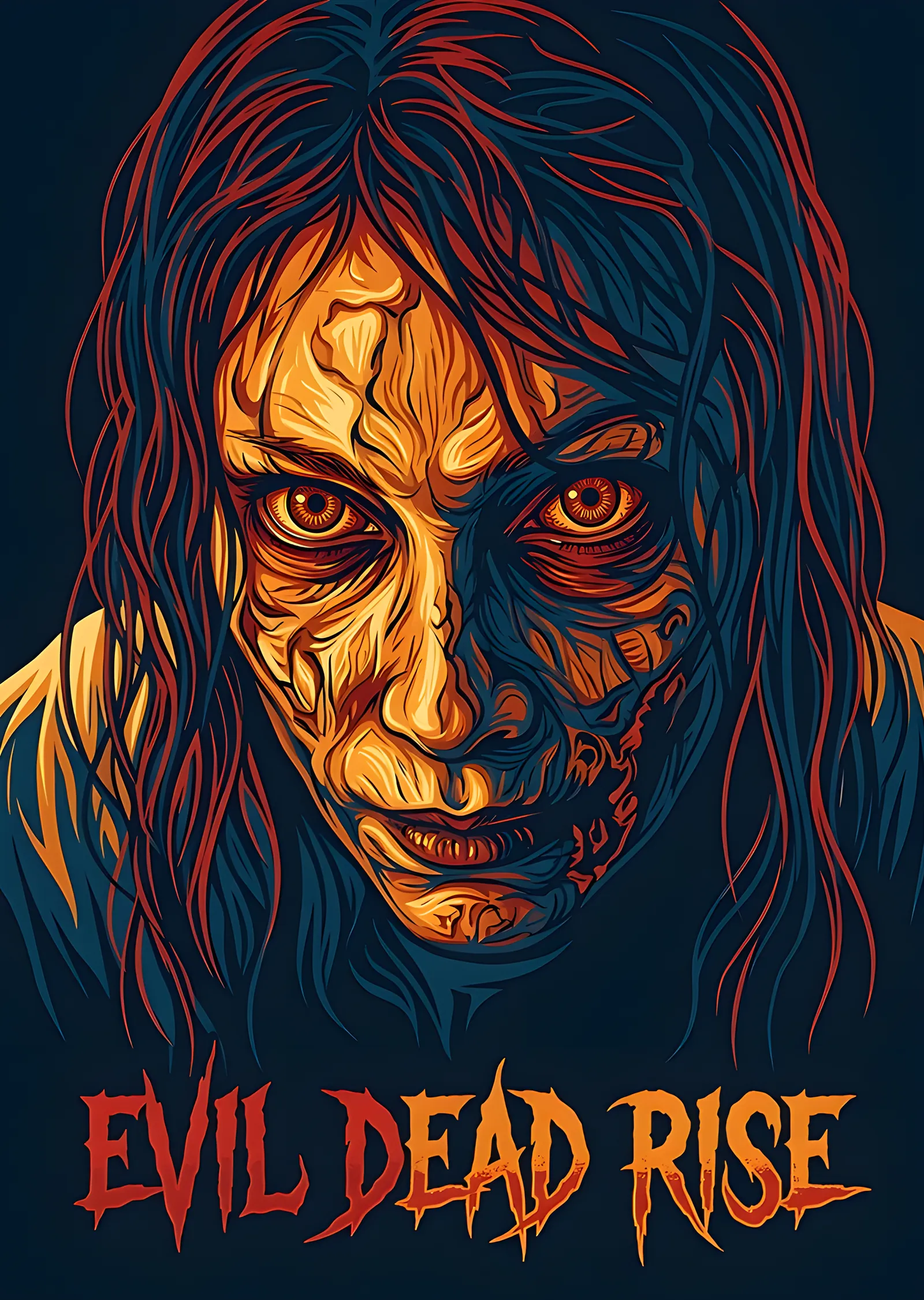 Evil Dead Rise - Deadite Yüzü metal tablo