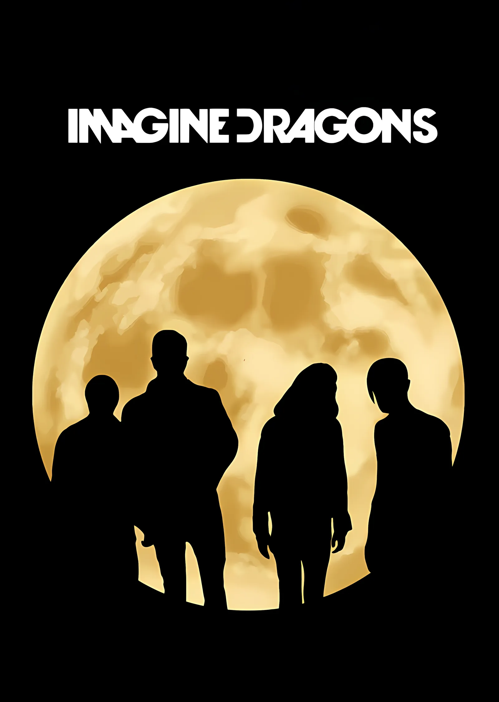 Imagine Dragons - Dolunay Silüeti metal tablo