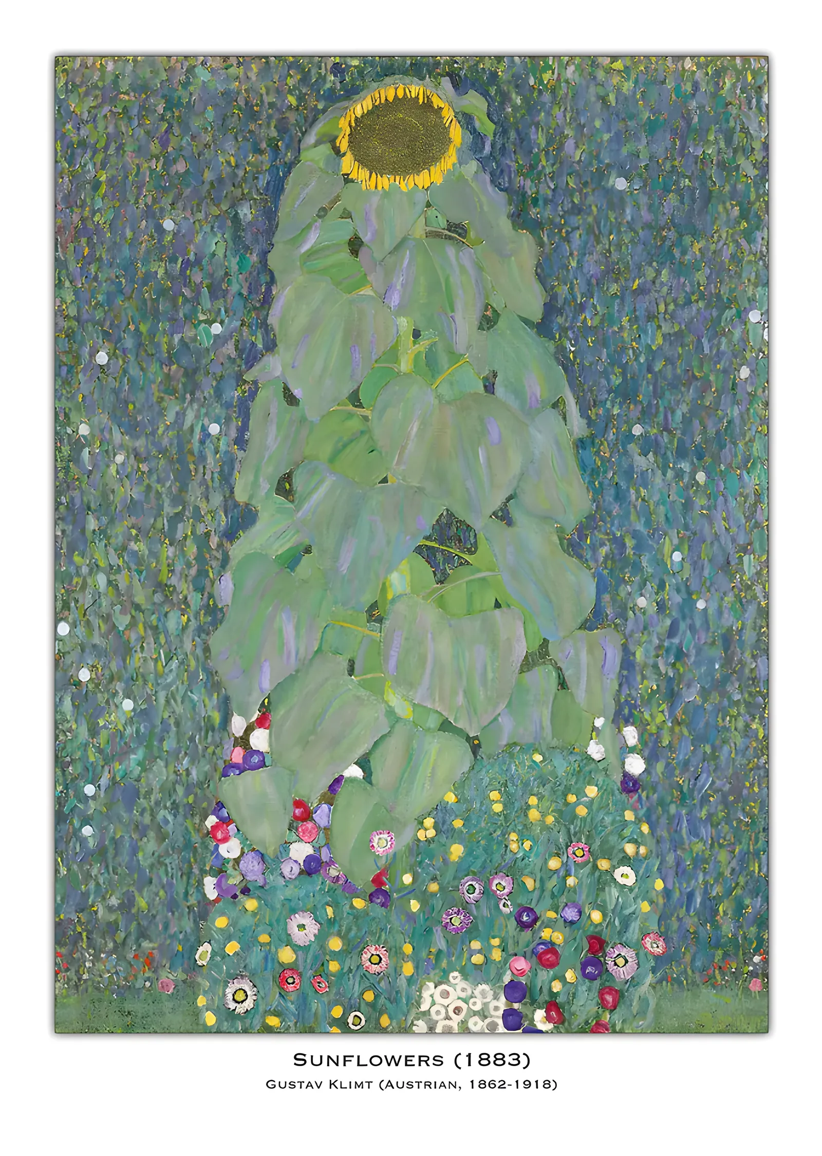 Gustav Klimt - Ayçiçeği metal tablo