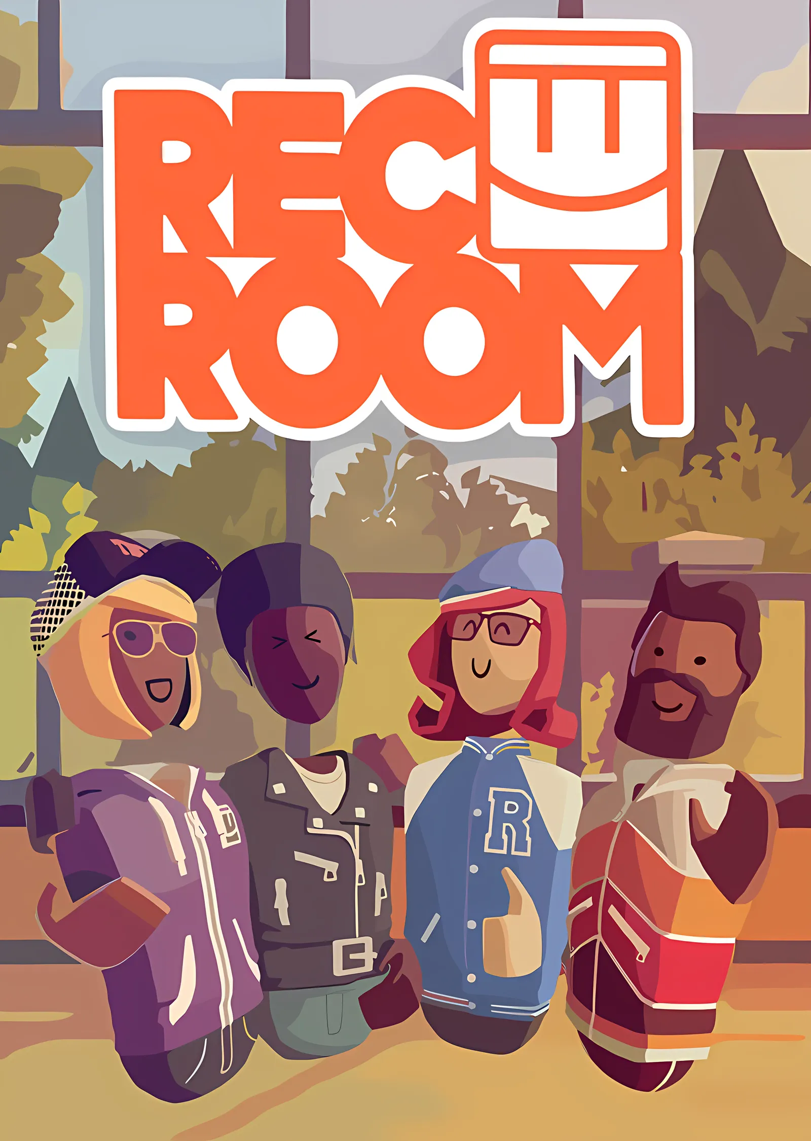Rec Room - Renkli Karakter Grubu metal tablo