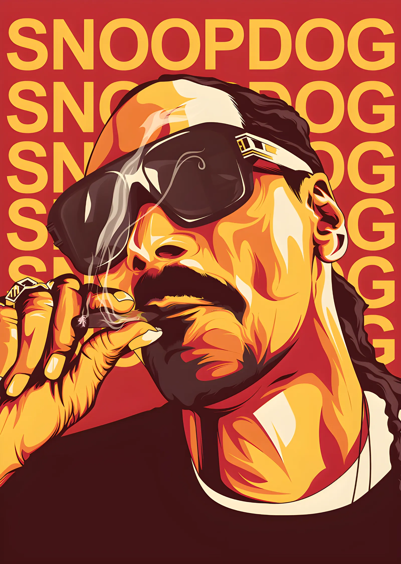 Snoop Dogg - Tekrarlı İsim Tipografisi metal tablo