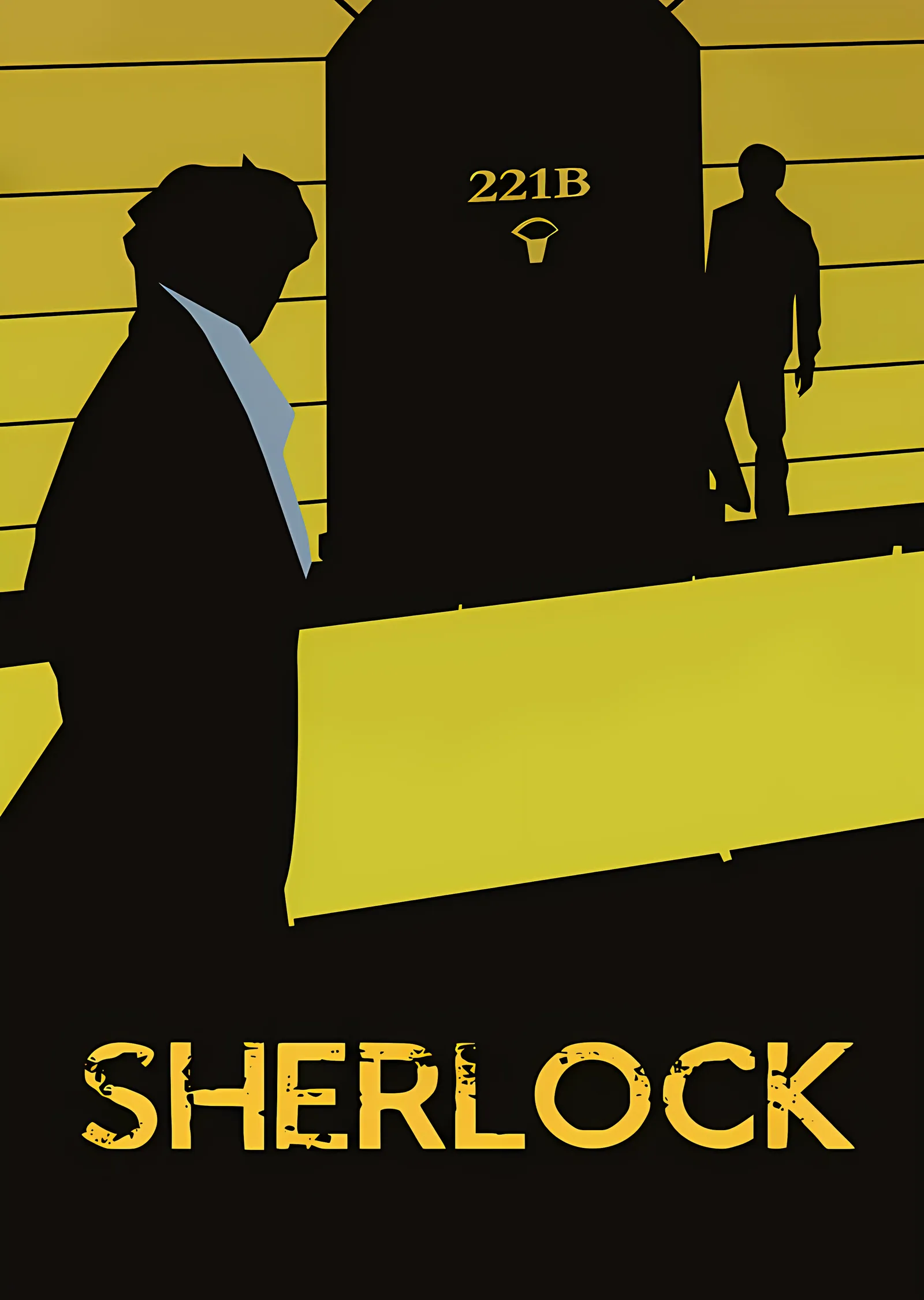 Sherlock - 221B Kapısı Minimal Afiş metal tablo