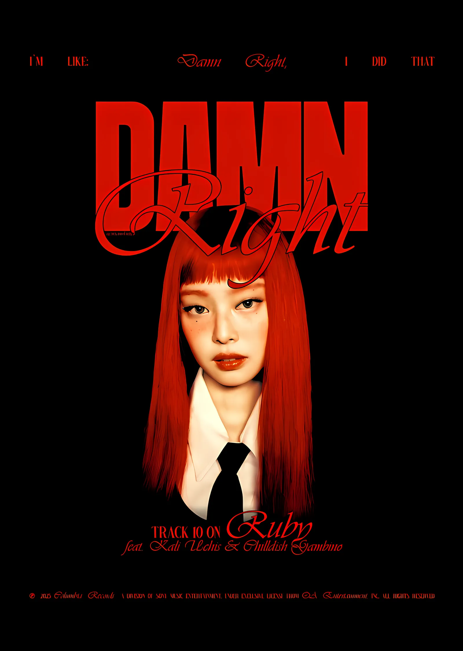 Jennie: Damn Right metal tablo