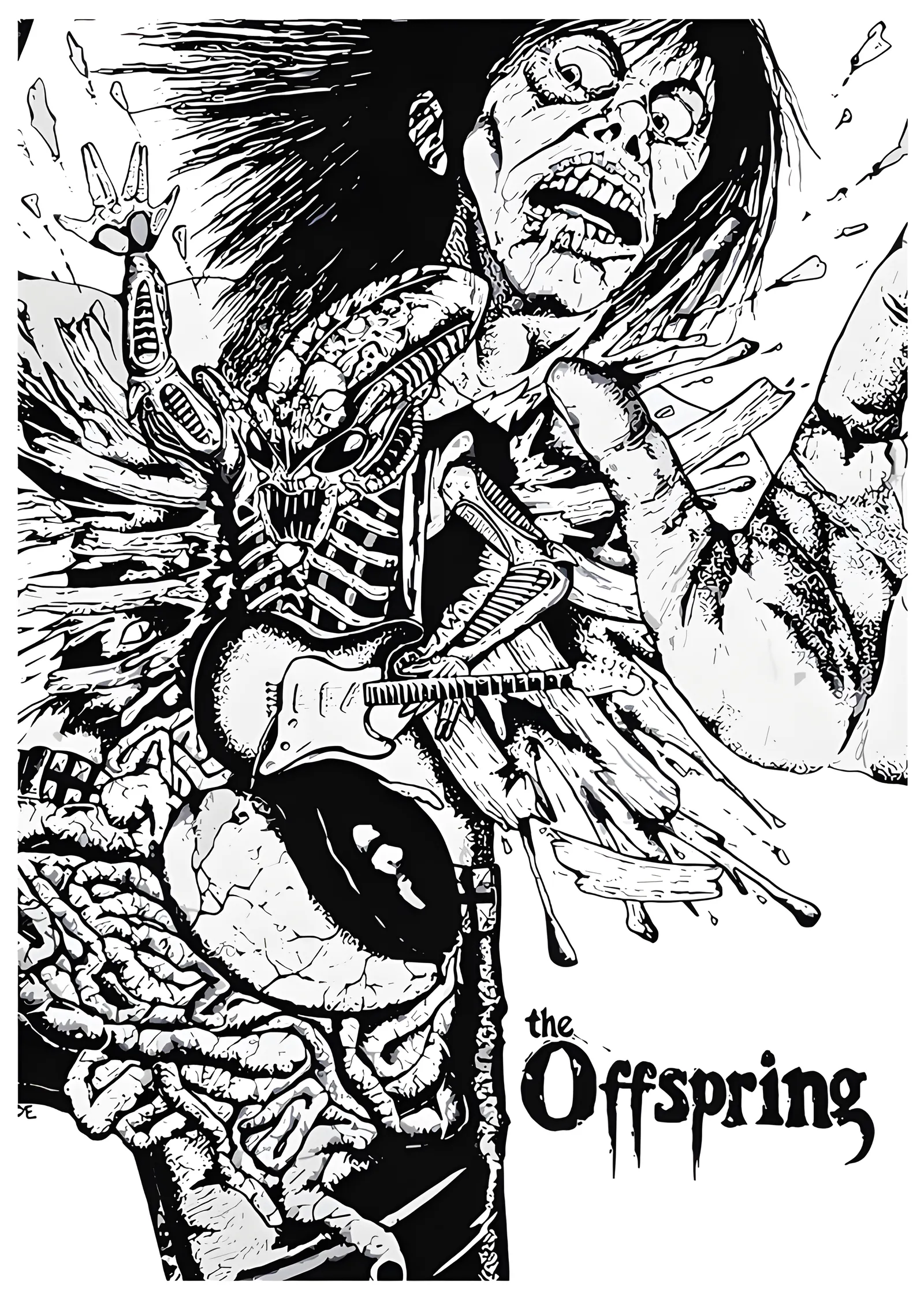 The Offspring - Siyah Beyaz Çığlık metal tablo