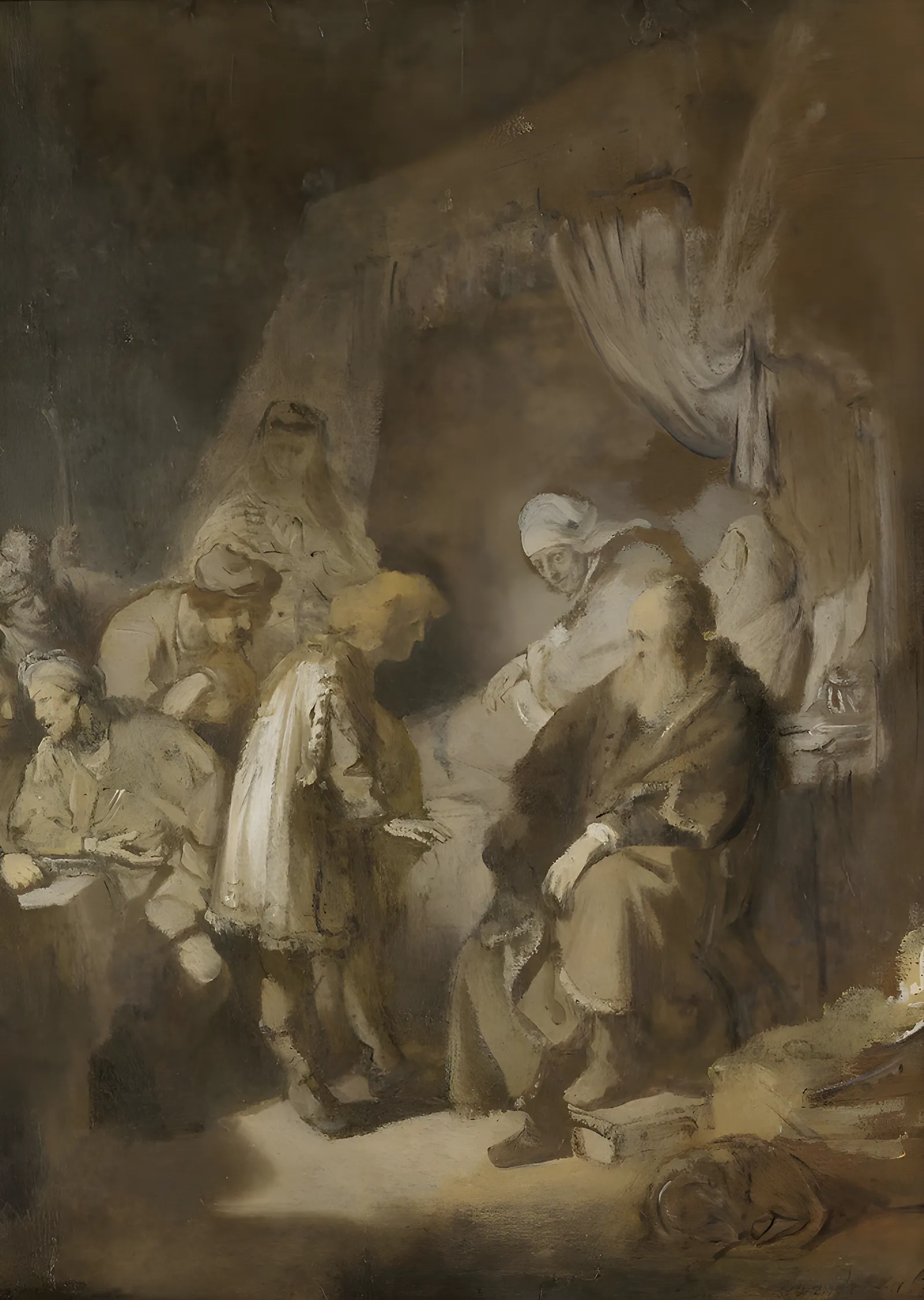 Yusuf Rüyalarını Anlatıyor - Rembrandt metal tablo