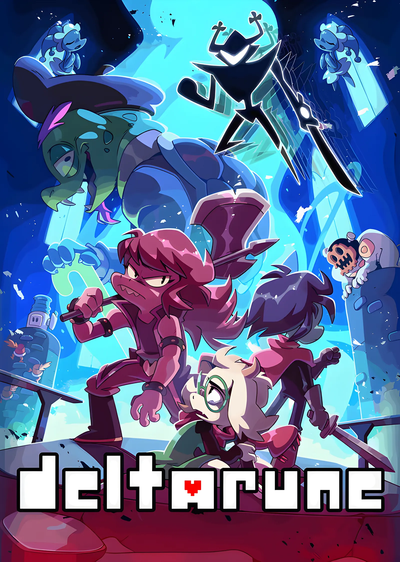 Deltarune - Buz ve Ateş Savaşı metal tablo