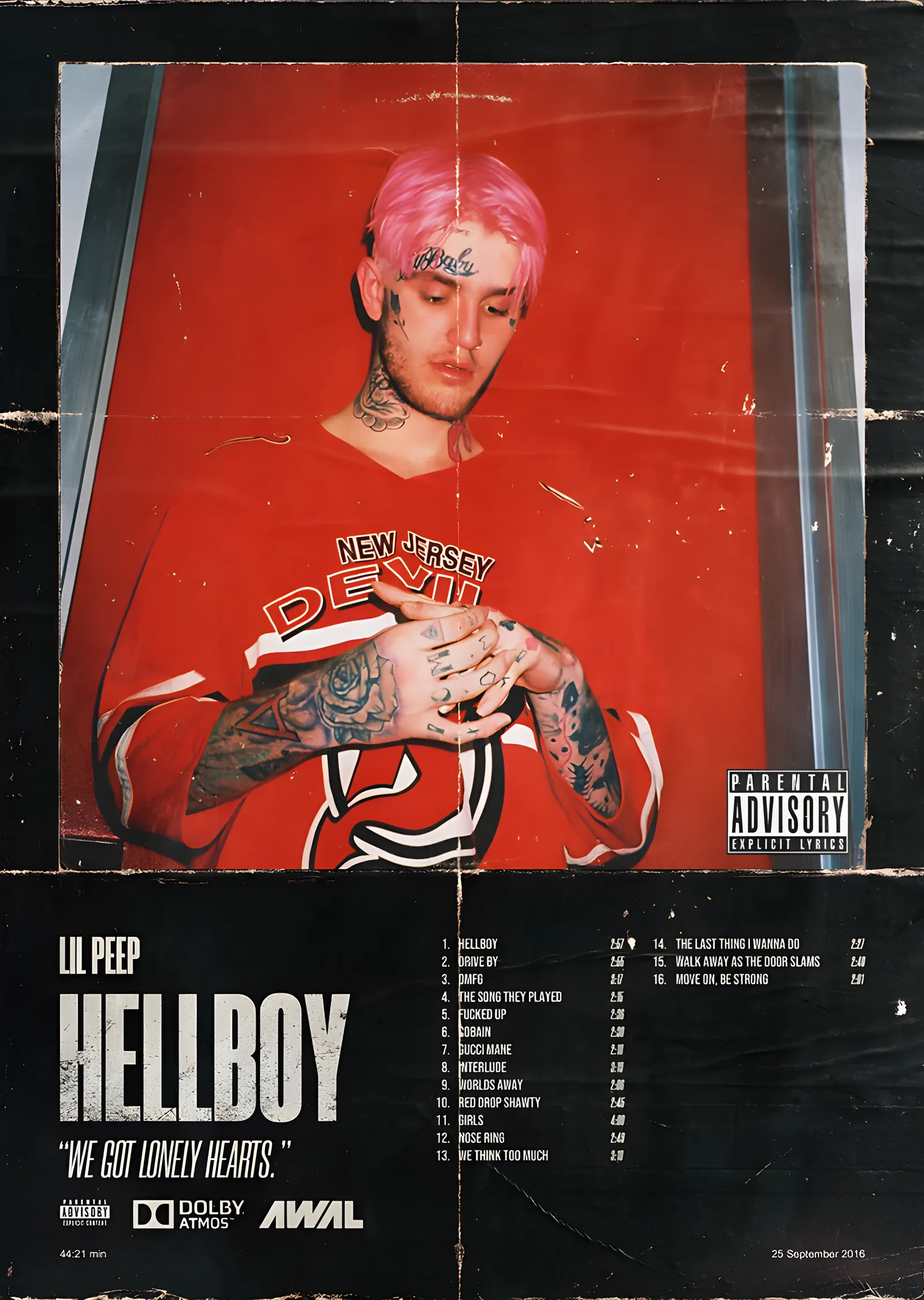 Lil Peep - Hellboy Künyesi metal tablo