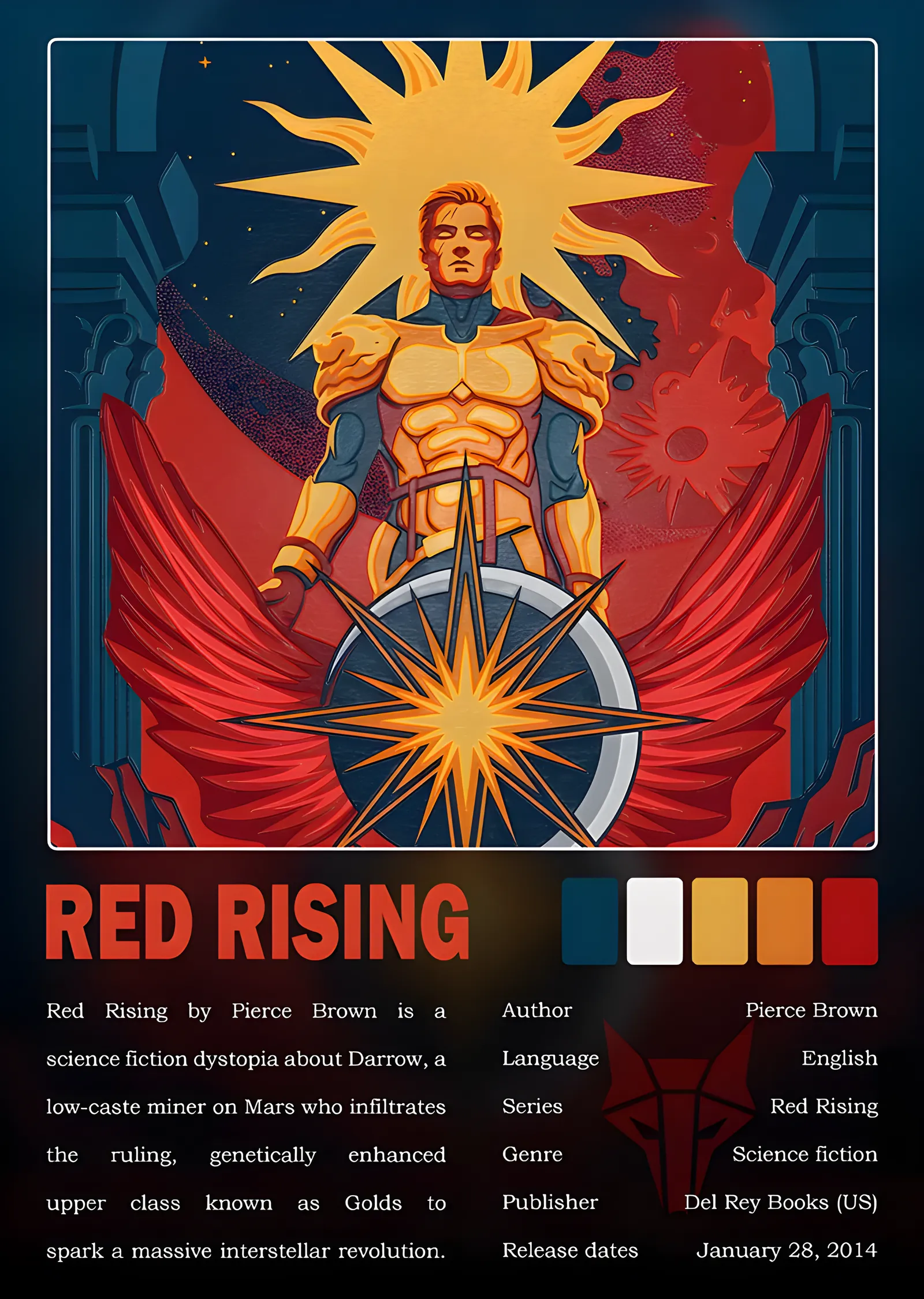 Red Rising - Kitap Künyesi metal tablo