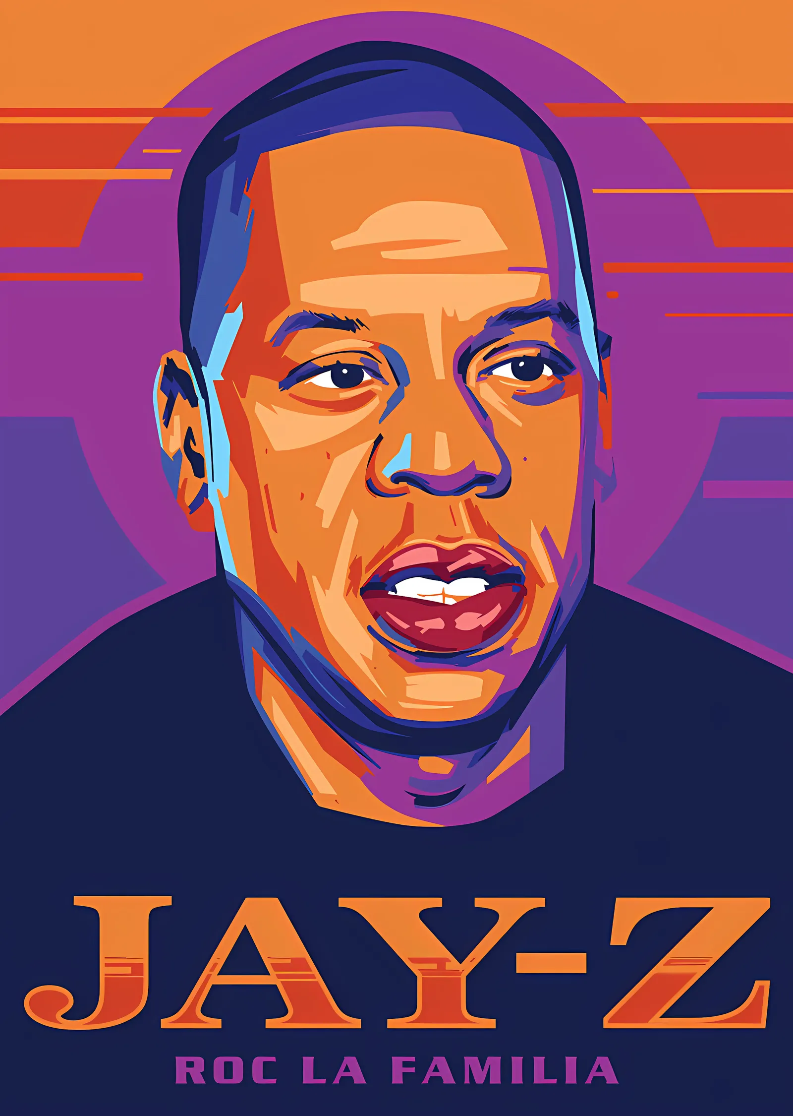 Jay-Z - Roc La Familia Pop Art metal tablo